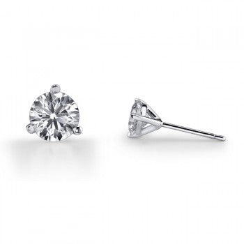 Bailey's Essentials 1.00CT Round Diamond Martini Stud Earrings in 14K White Gold