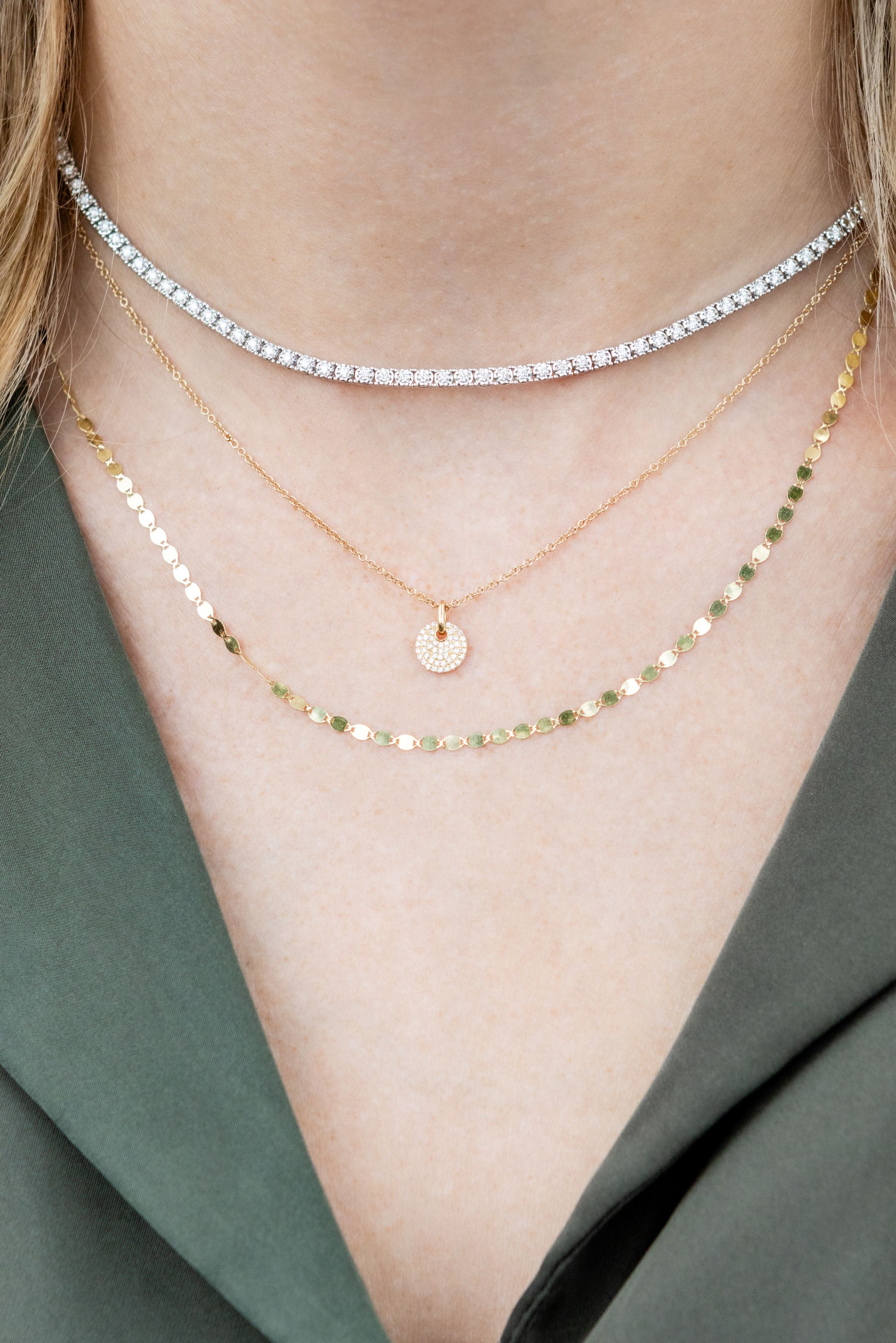 Mirror Chain Necklace in 14K Yellow Gold, 18" Length
