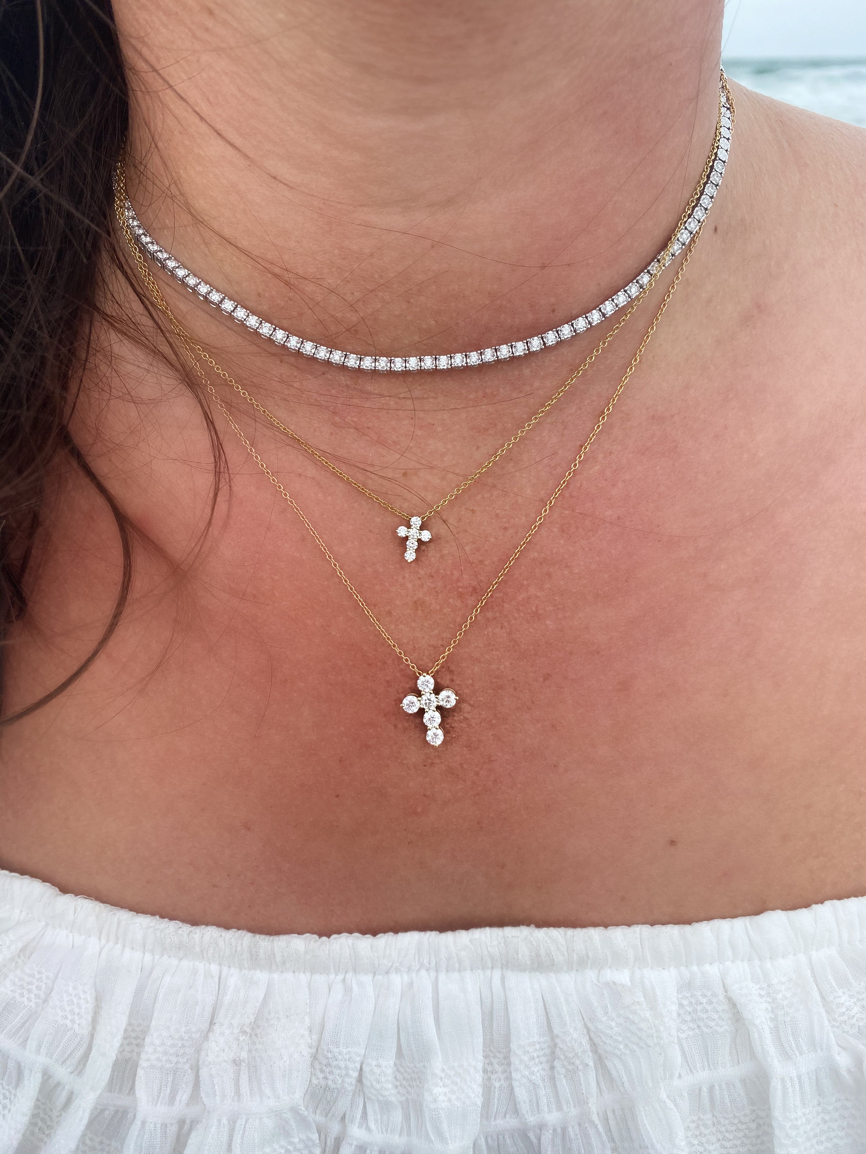Diamond Cross 1.00CT Pendant Necklace in 14K Yellow Gold
