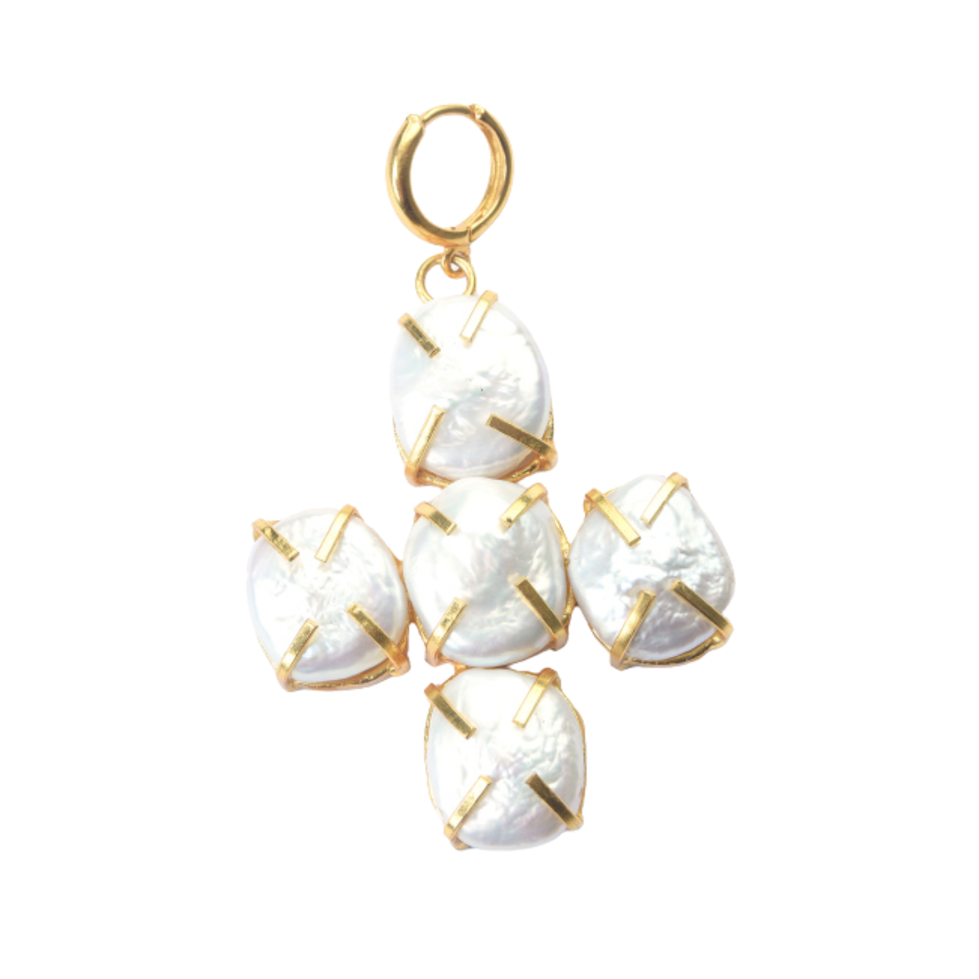 Wendy Perry Pearl Cross Pendant