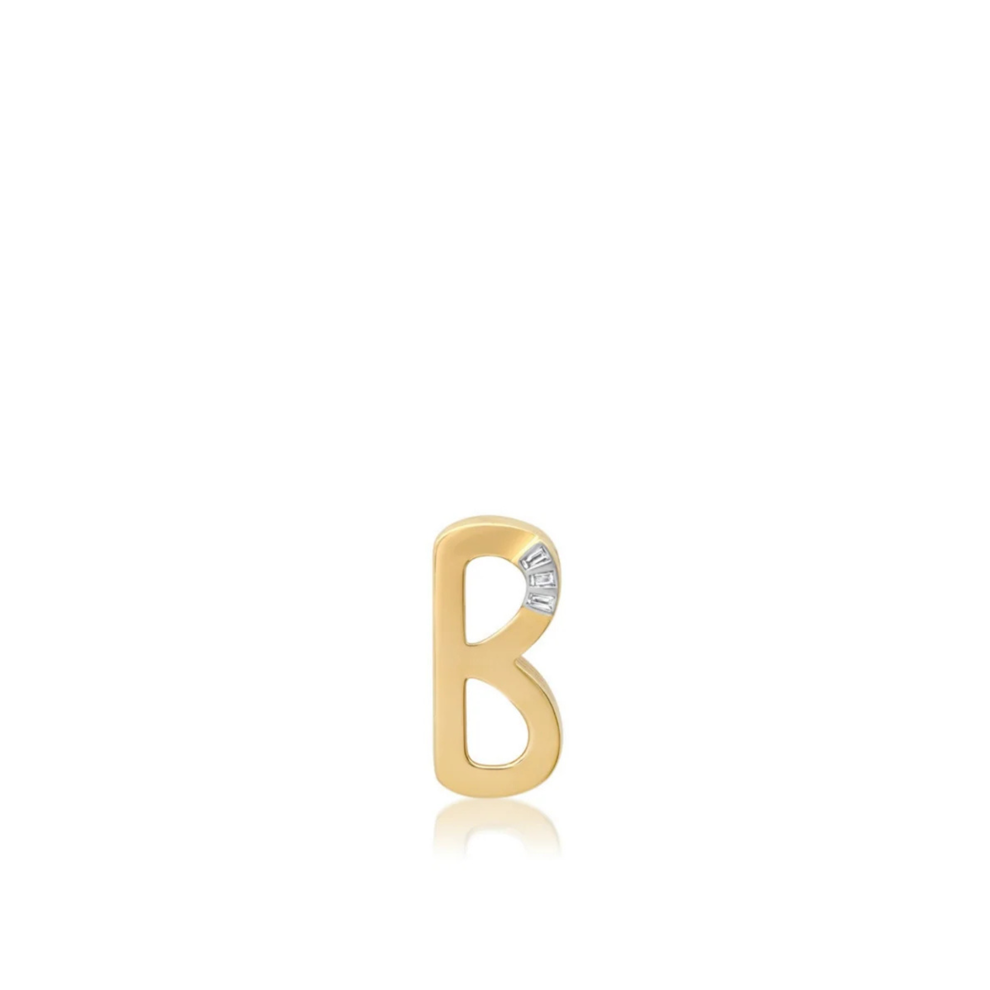 Helena Rose "B" Grandsize Slide-On Initial Charm in 14K Yellow Gold
