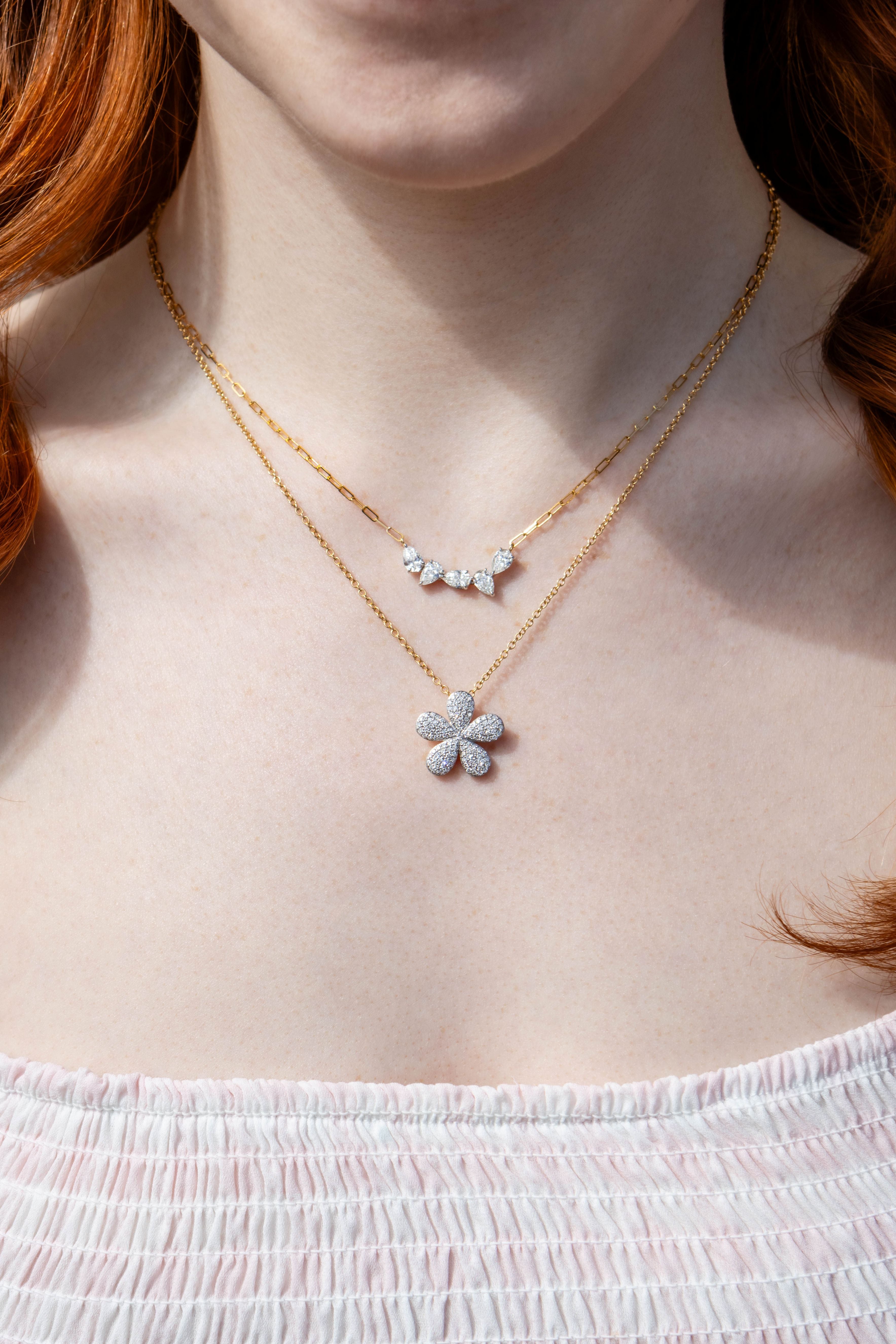 Phillips House Five Pear Diamond Necklace