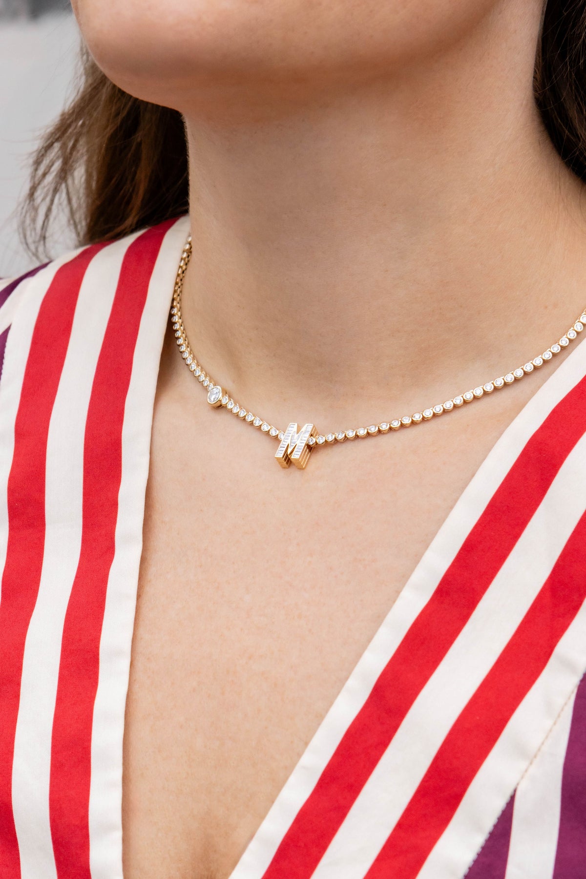 Helena Rose "L" Slide-On Petite Diamond Initial Charm in 14K Yellow Gold