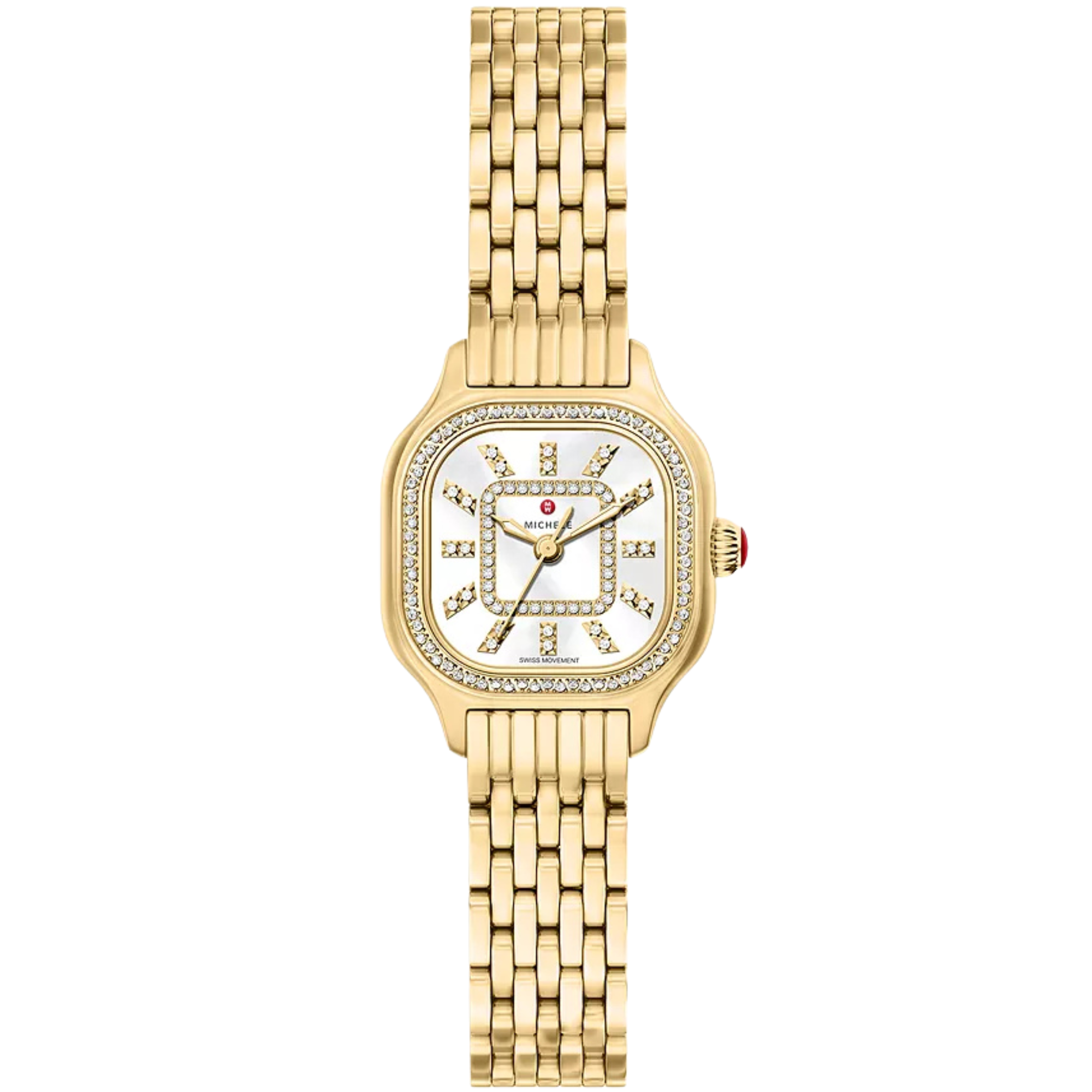 Michele Meggie Mini Gold Diamond Watch, 25MM
