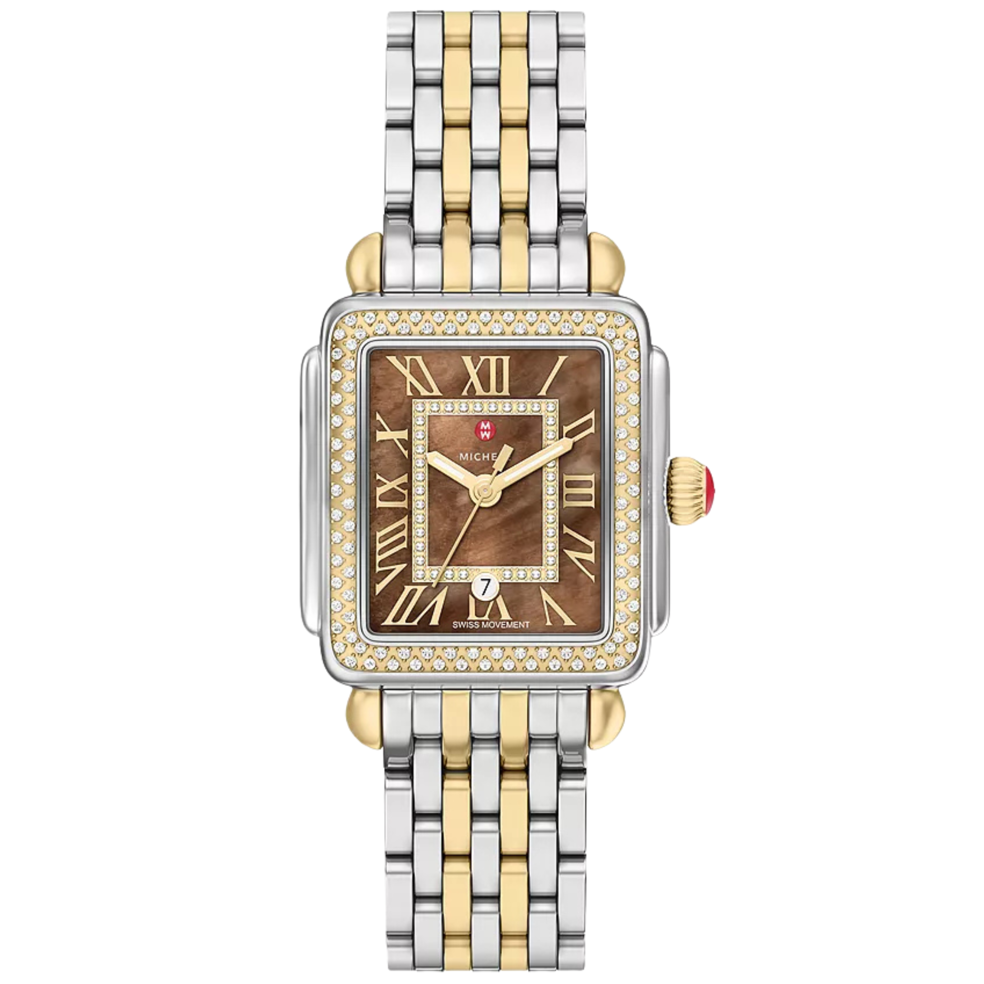 Michele Deco Madison Two-Tone Brown Dial Watch, 31MM