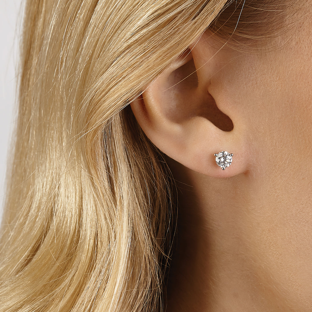 Bailey's Essentials 2.00CT Round Diamond Martini Stud Earrings in 14K White Gold