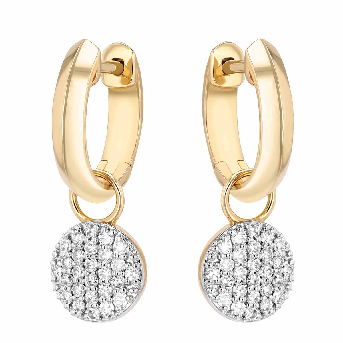 Phillips House Knife Edge Infinity Huggie Earrings in Yellow Gold