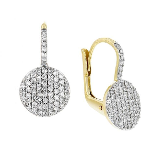 Phillips House Petite infinity Leverback Earrings in Yellow Gold