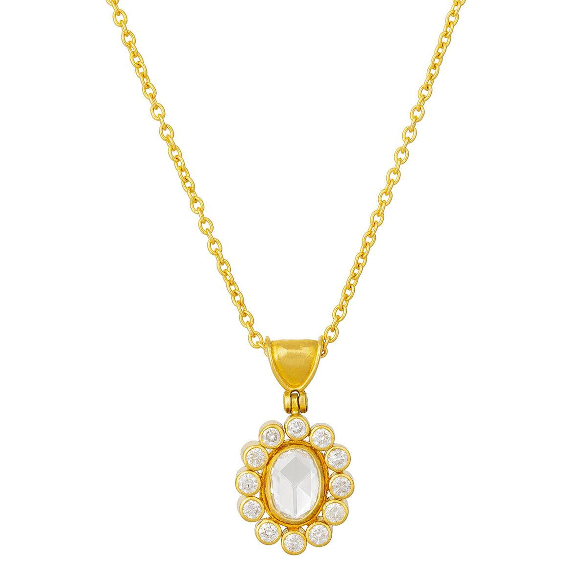 Gurhan Elements Diamond Pendant Necklace in 24K Yellow Gold