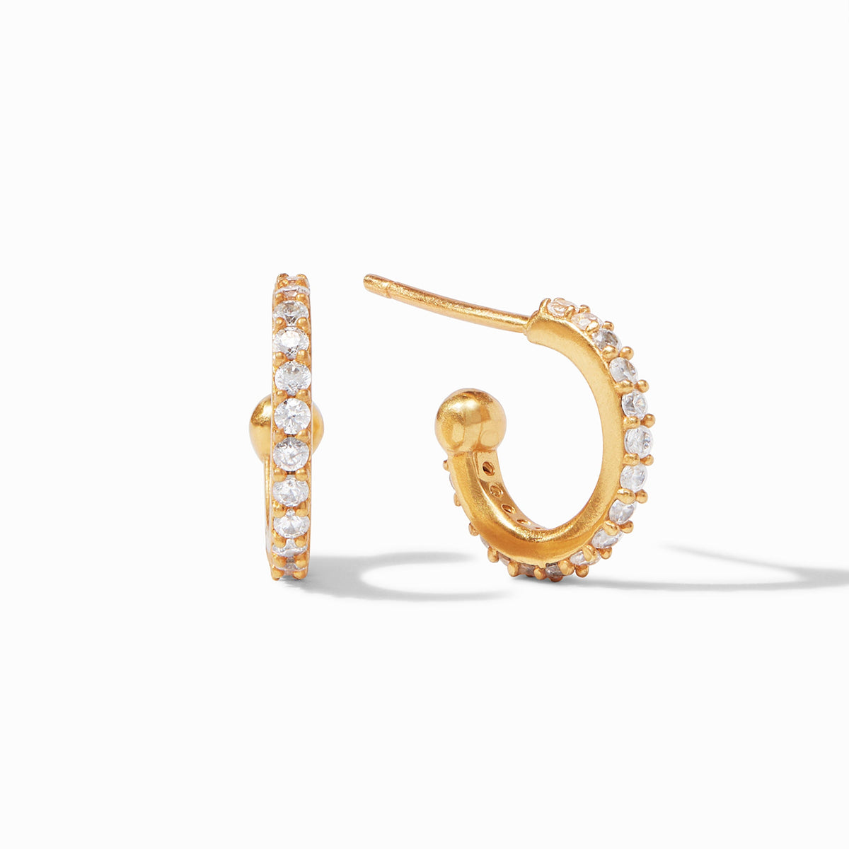 Julie Vos Esme Heart Charm Hoops