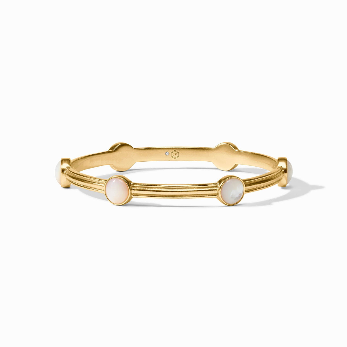 Julie Vos Essex Stone Bangle in Mother of Pearl