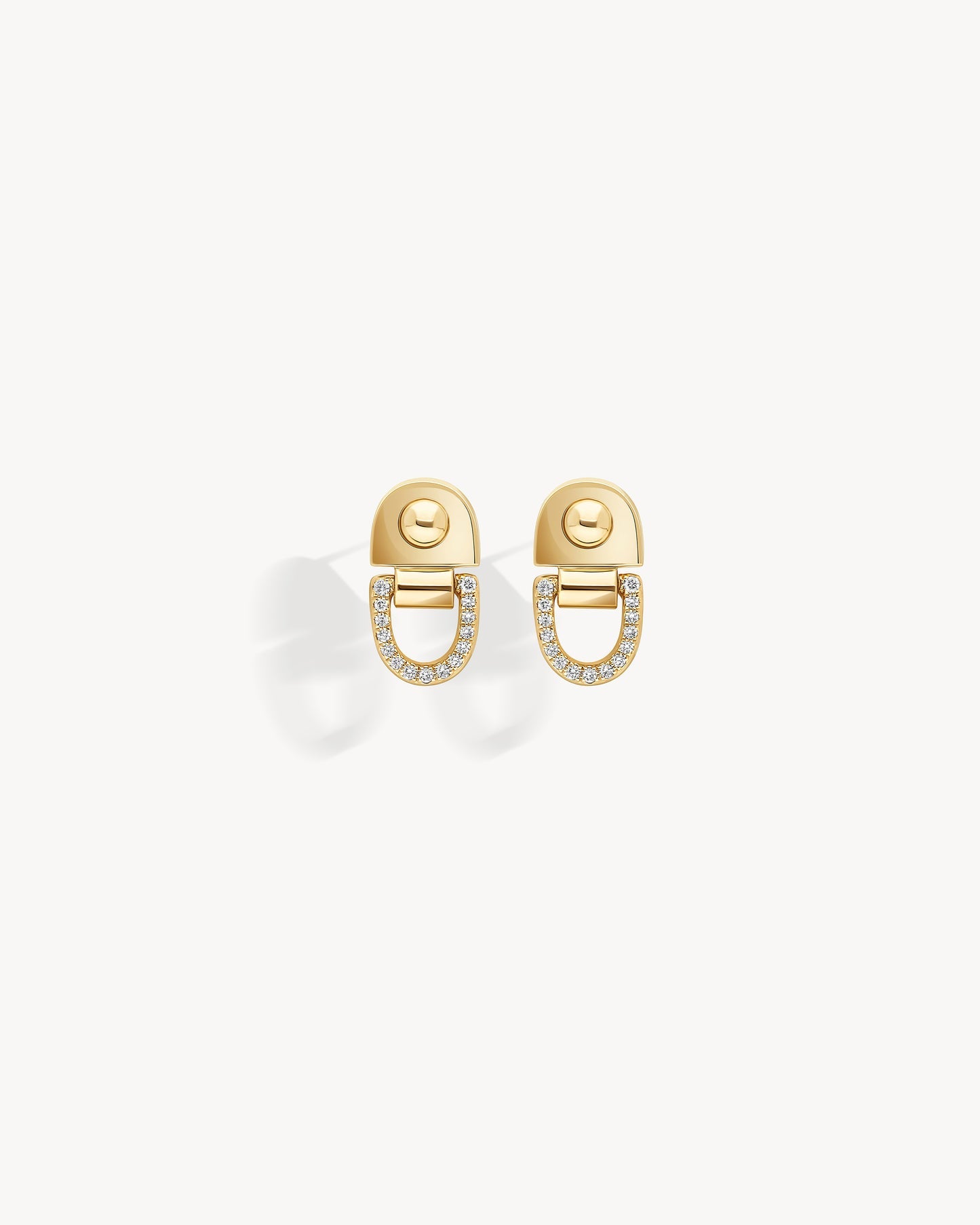 Statement Paris Small Rivet Earrings in 18K Yellow Gold