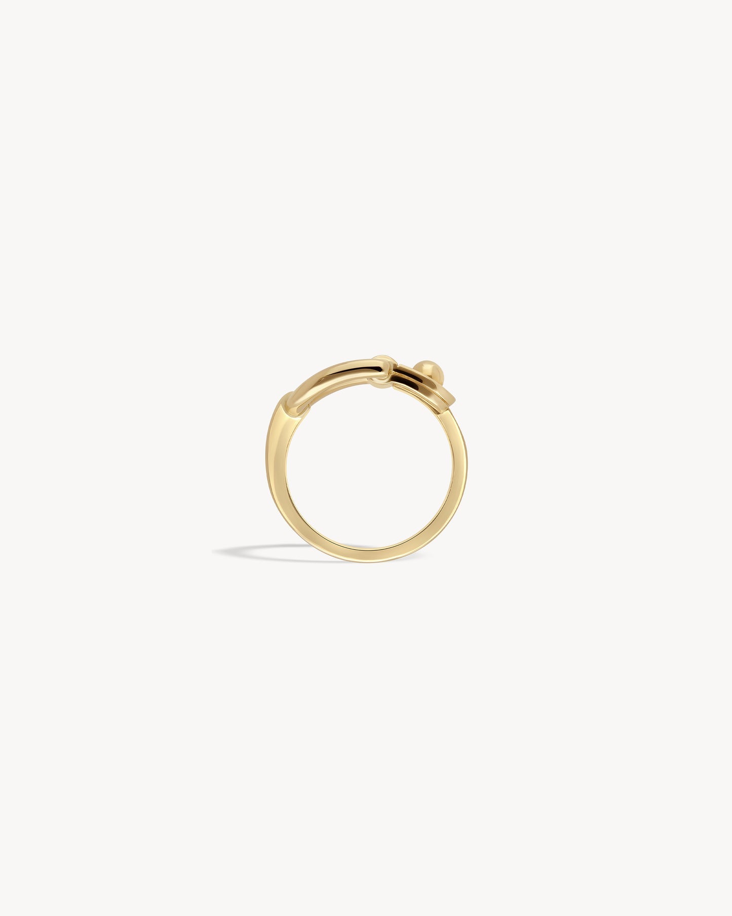 Statement Paris Rivet Ring in 18K Yellow Gold, Size 7