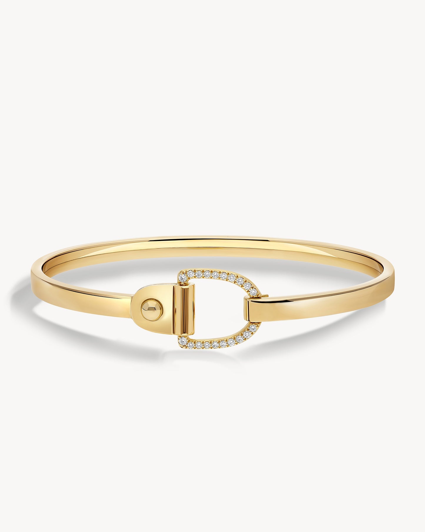Statement Paris Rivet Bangle in 18K Yellow Gold