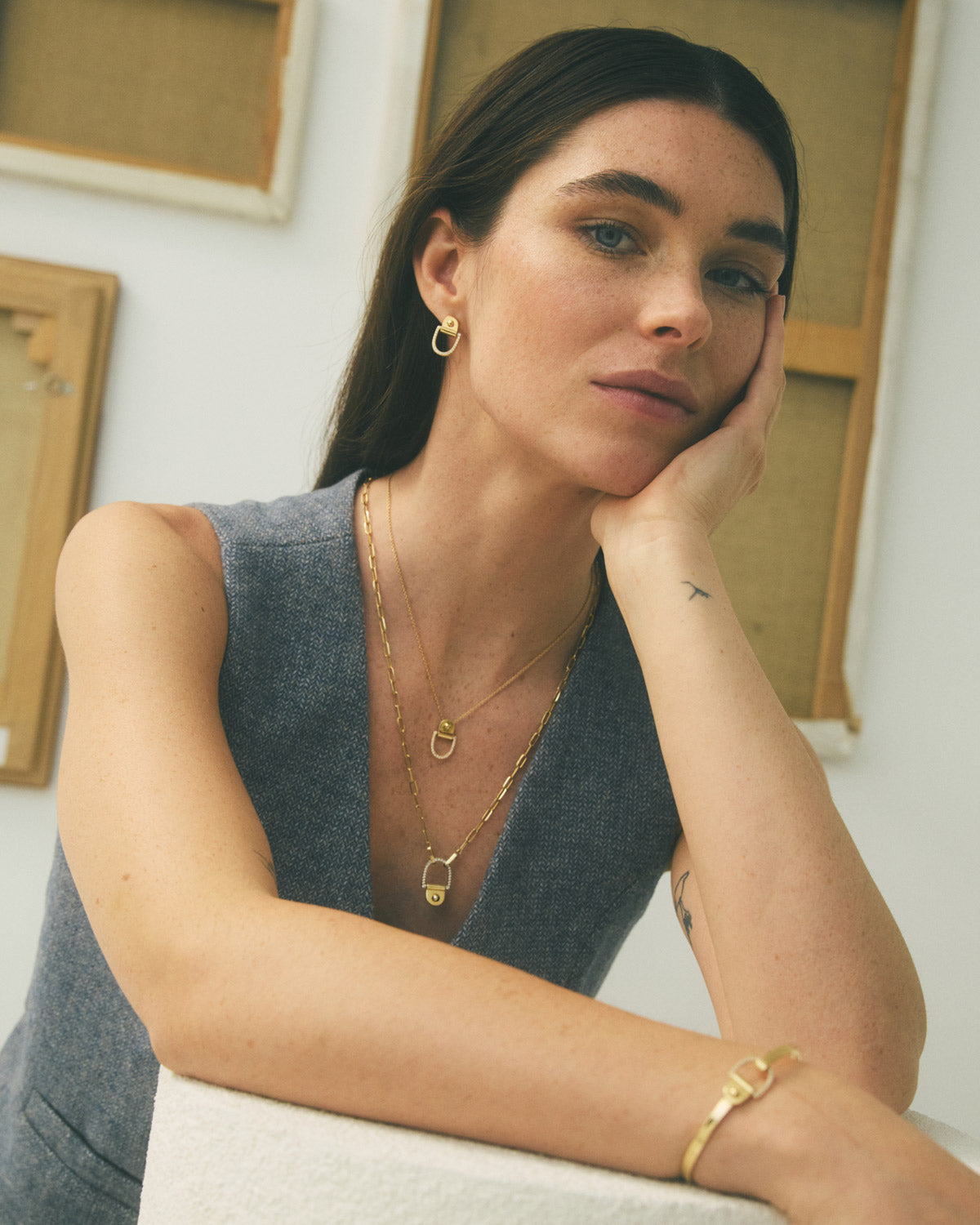 Statement Paris Rivet Necklace in 18K Yellow Gold
