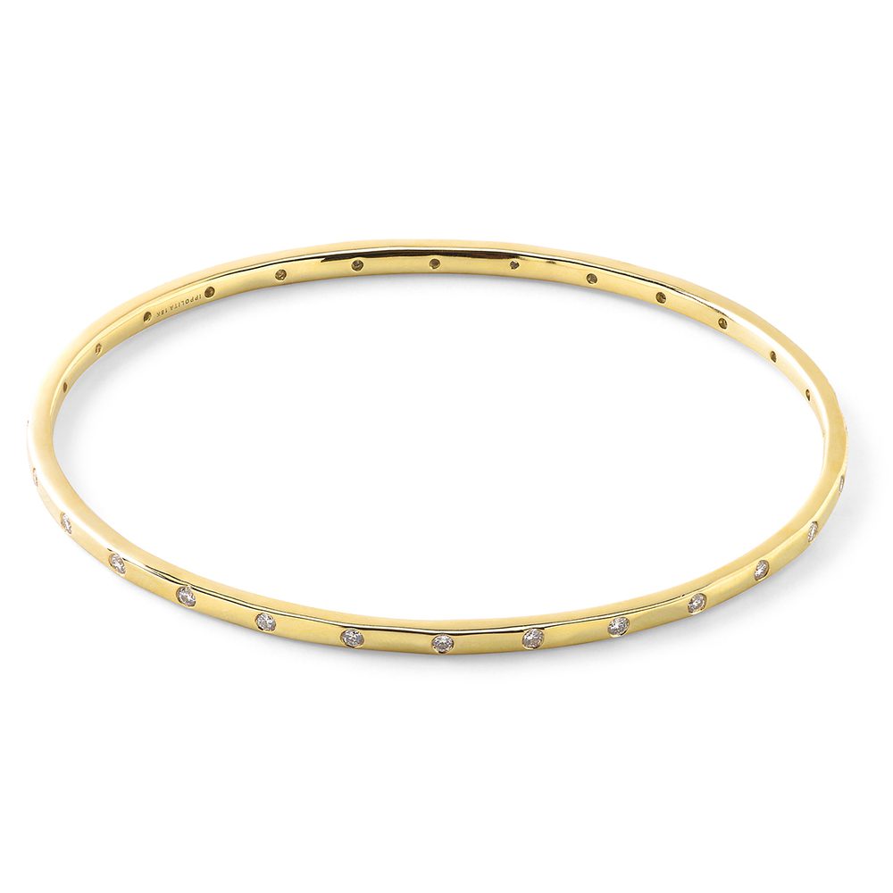 Ippolita Stardust 28-Stone Bangle with Diamonds in Yellow Gold