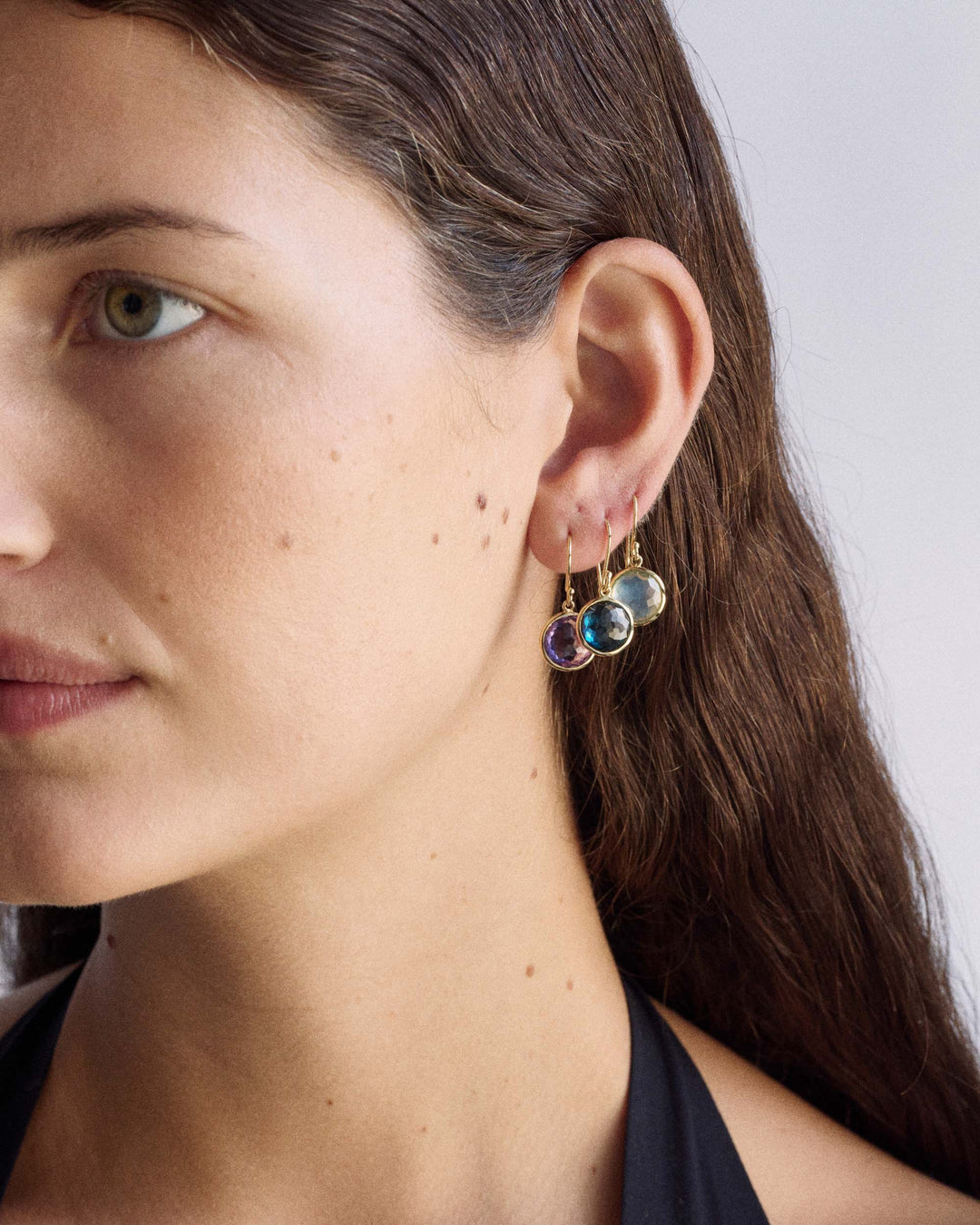 Ippolita Prasiolite Mini Drop Earrings in 18K Yellow Gold
