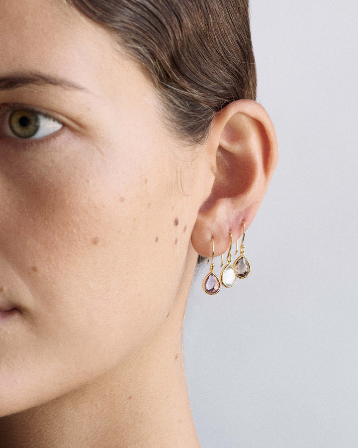 Ippolita Mother of Pearl Teeny Teardrop Earrings in Sterling Silver