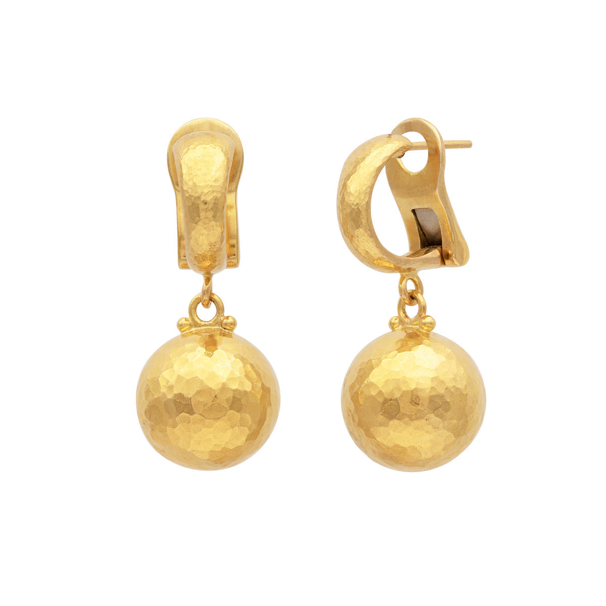 Gurhan Spell Single Drop Ball Earrings in 24K Yellow Gold