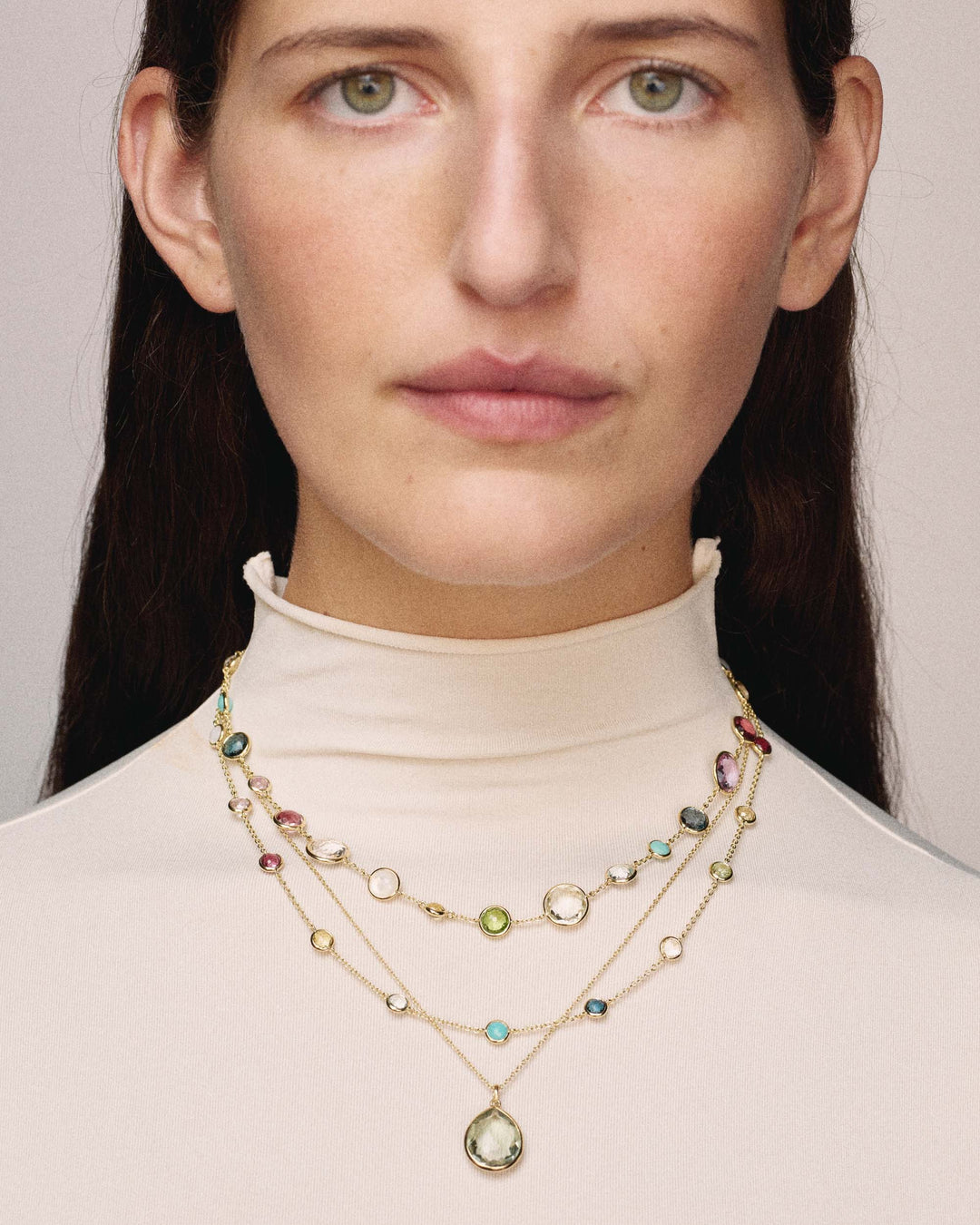 Ippolita Prasiolite Medium Teardrop Necklace in 18K Yellow Gold