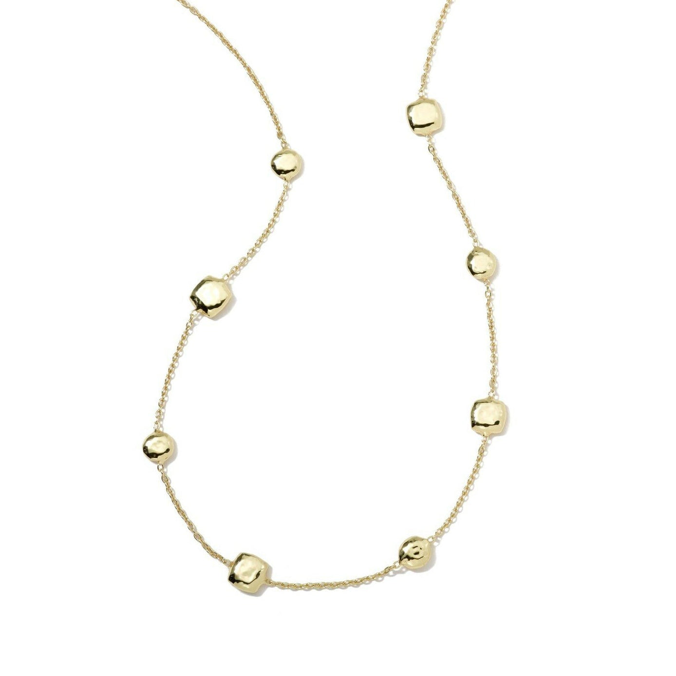 Ippolita Classico Short Hammered Pinball Chain Necklace in Yellow Gold