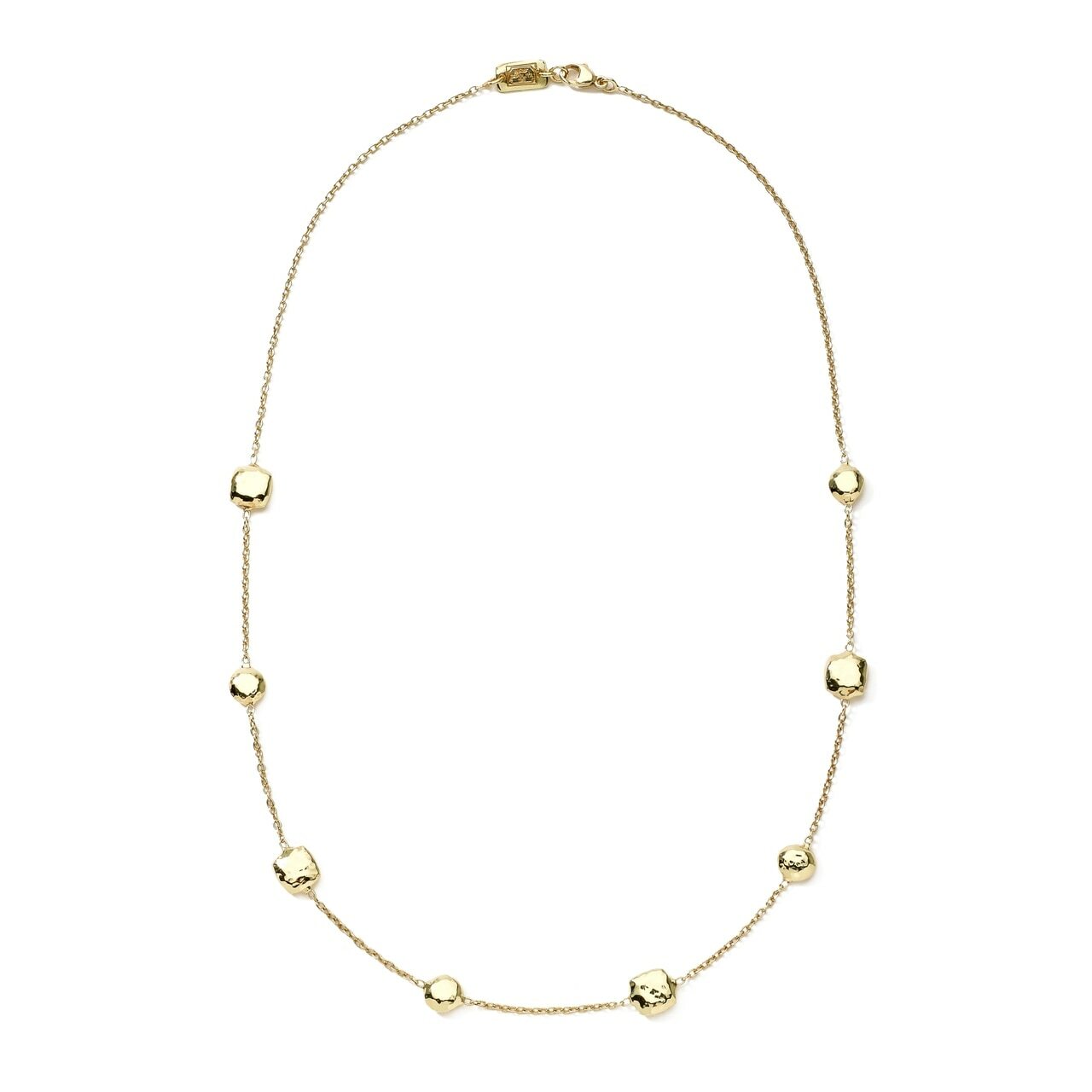 Ippolita Classico Short Hammered Pinball Chain Necklace in Yellow Gold