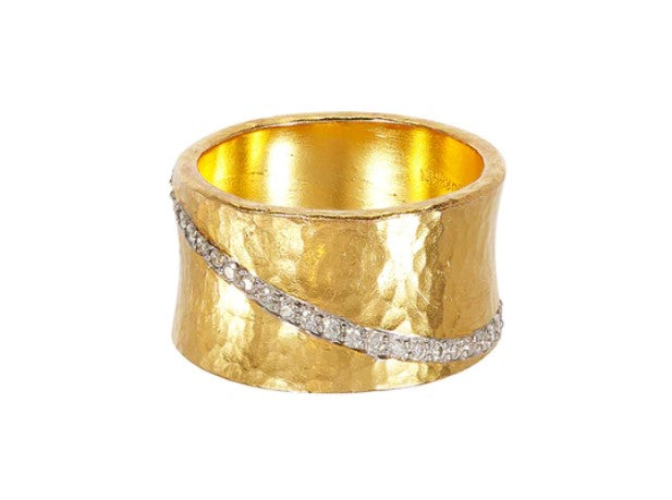 Gurhan Hoopla Gold Band Ring in Yellow Gold