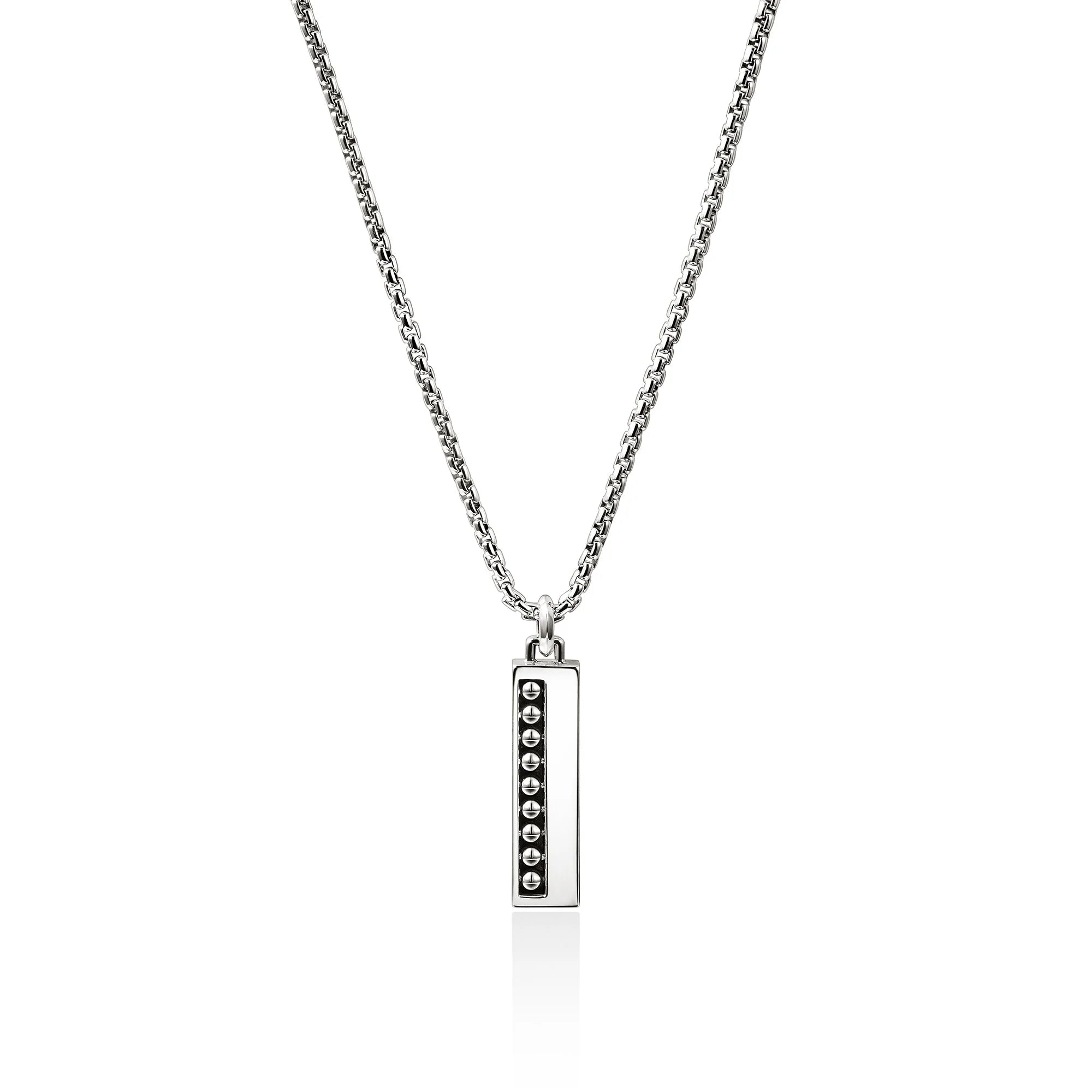 John Hardy Men's Nailhead Tag Pendant Necklace in Sterling Silver