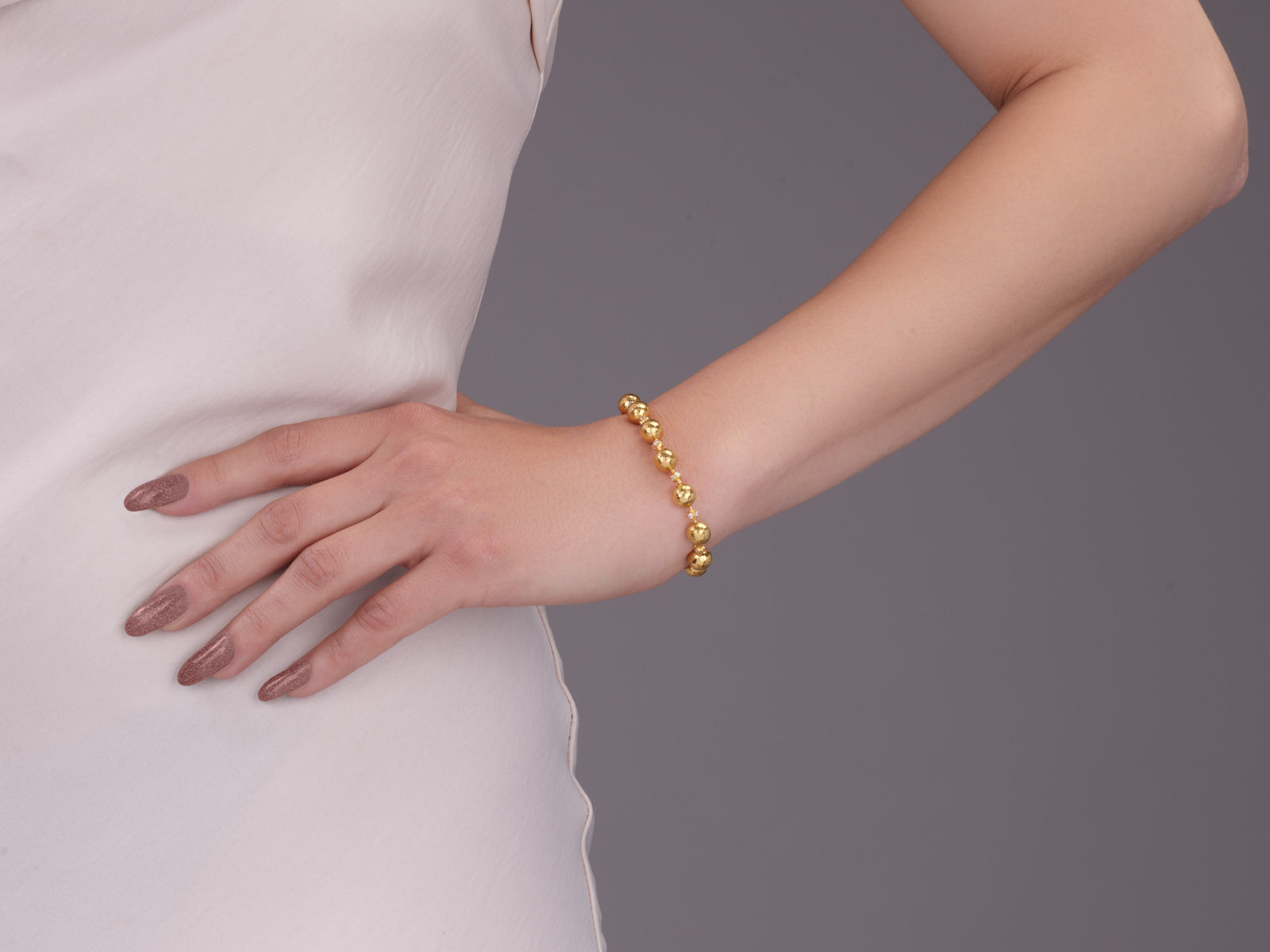 Gurhan Spell Diamond Ball Bracelet in 24K Yellow Gold