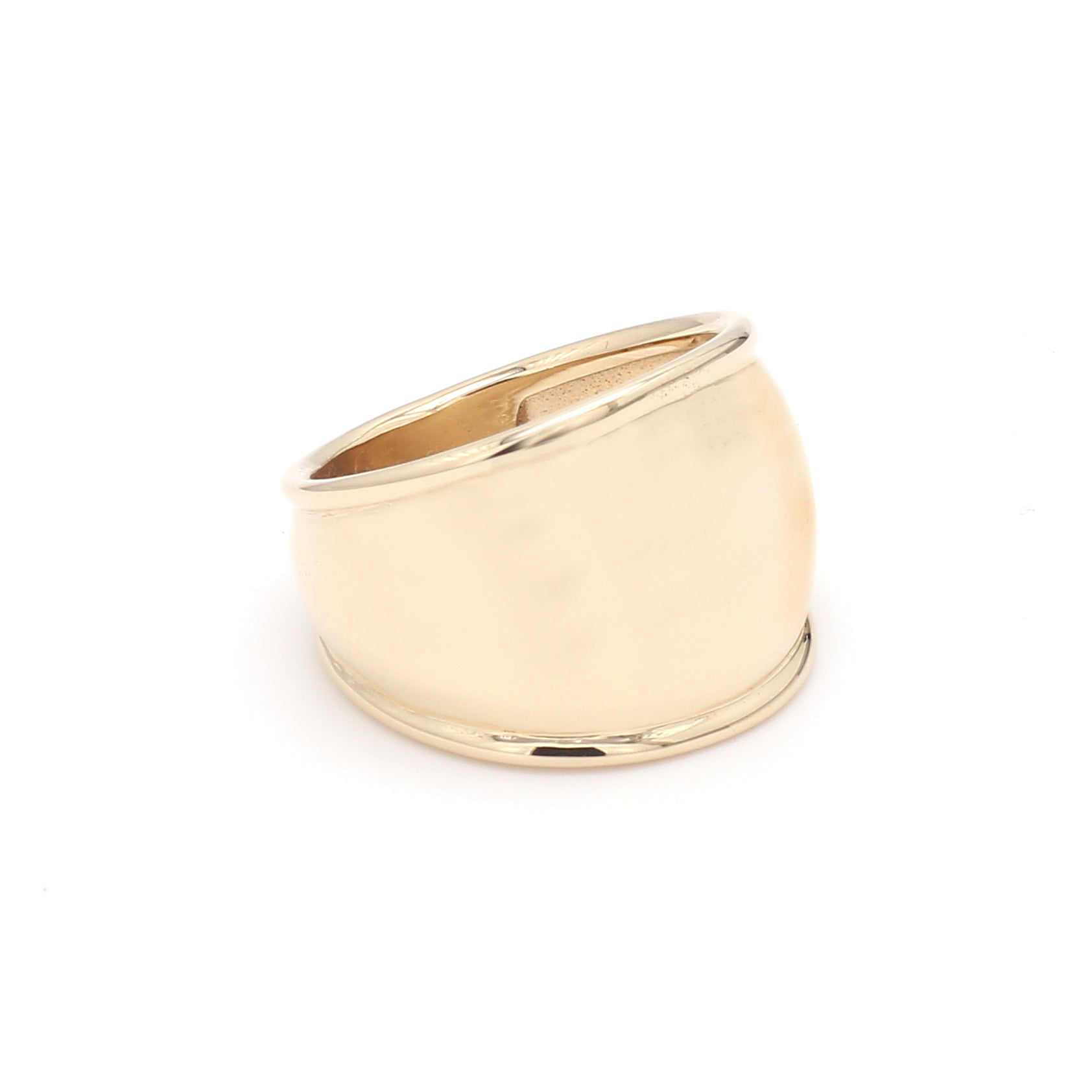 Windsor Cigar Band Ring in 14K Yellow Gold, Size 6.75