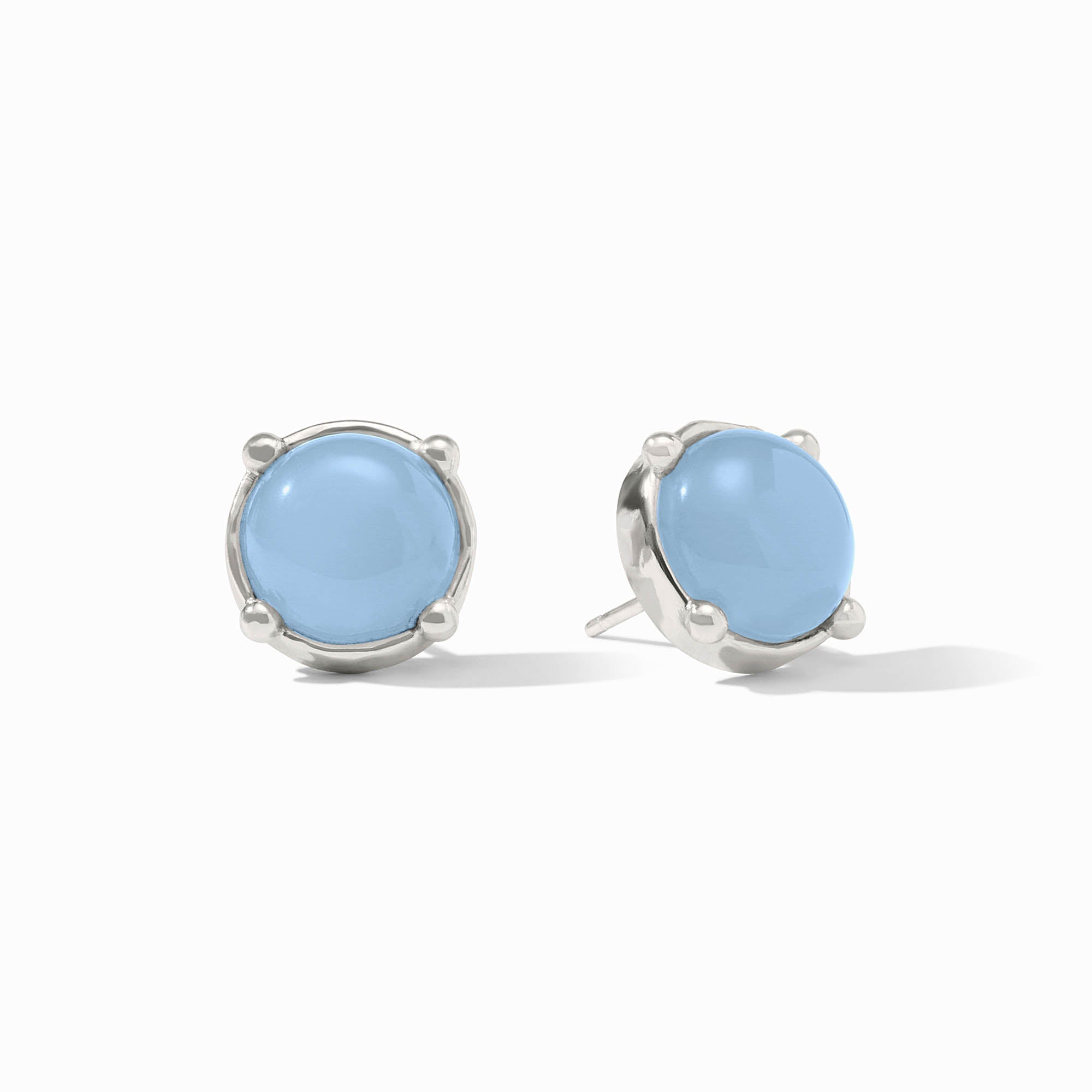 Julie Vos Honey Stud Earrings in Chalcedony Blue
