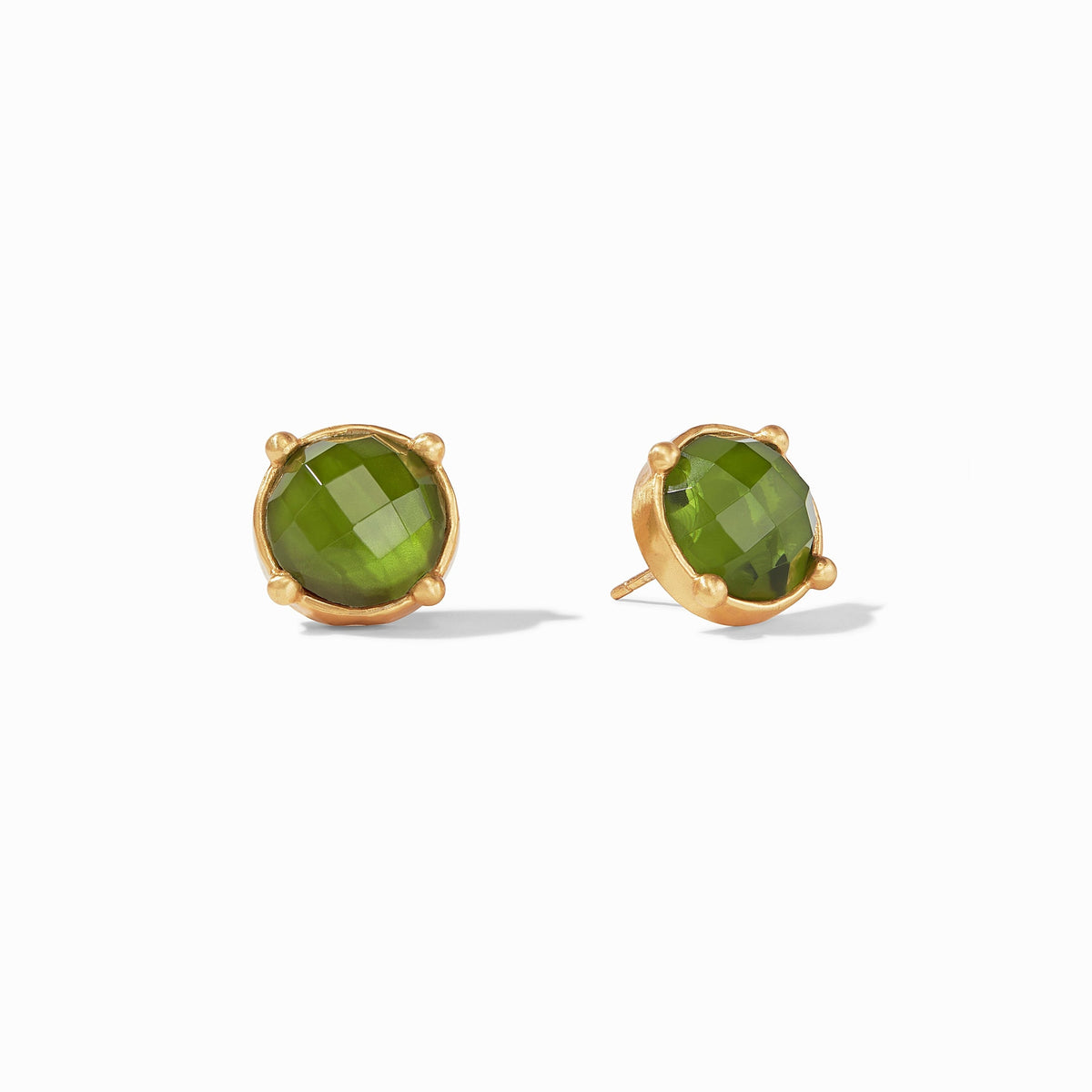 Julie Vos Honey Studs in Iridescent Palmetto Green