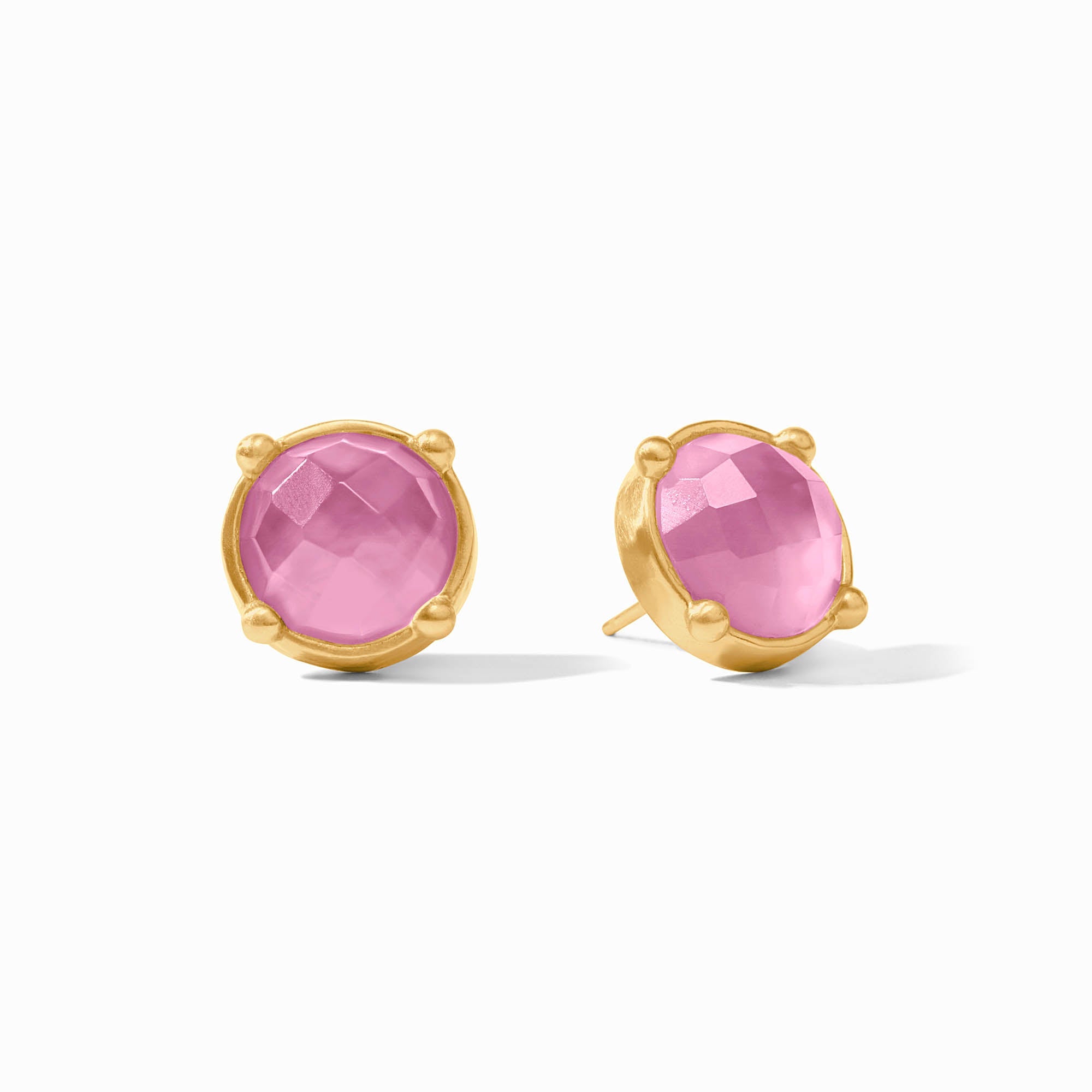 Julie Vos Honey Stud Earrings in Iridescent Tourmaline Pink