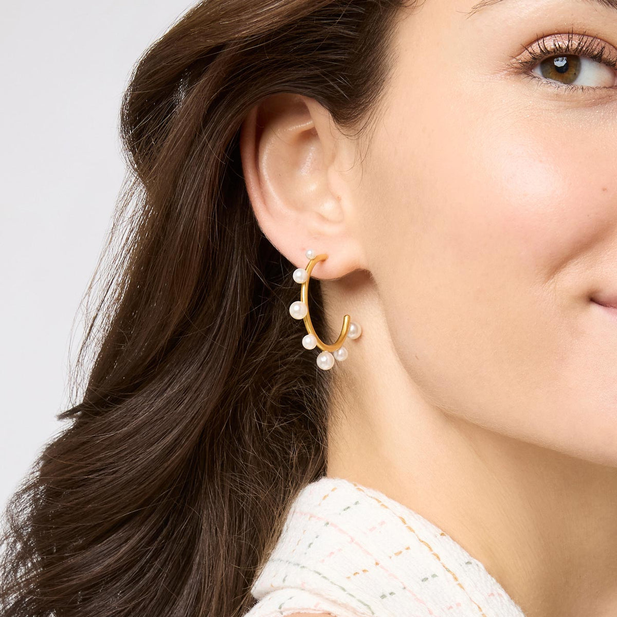 Julie Vos Medium Hydra Hoops in Turquoise