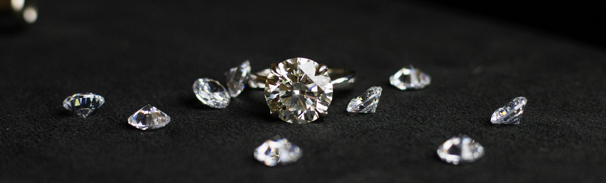 Diamonds on a black background