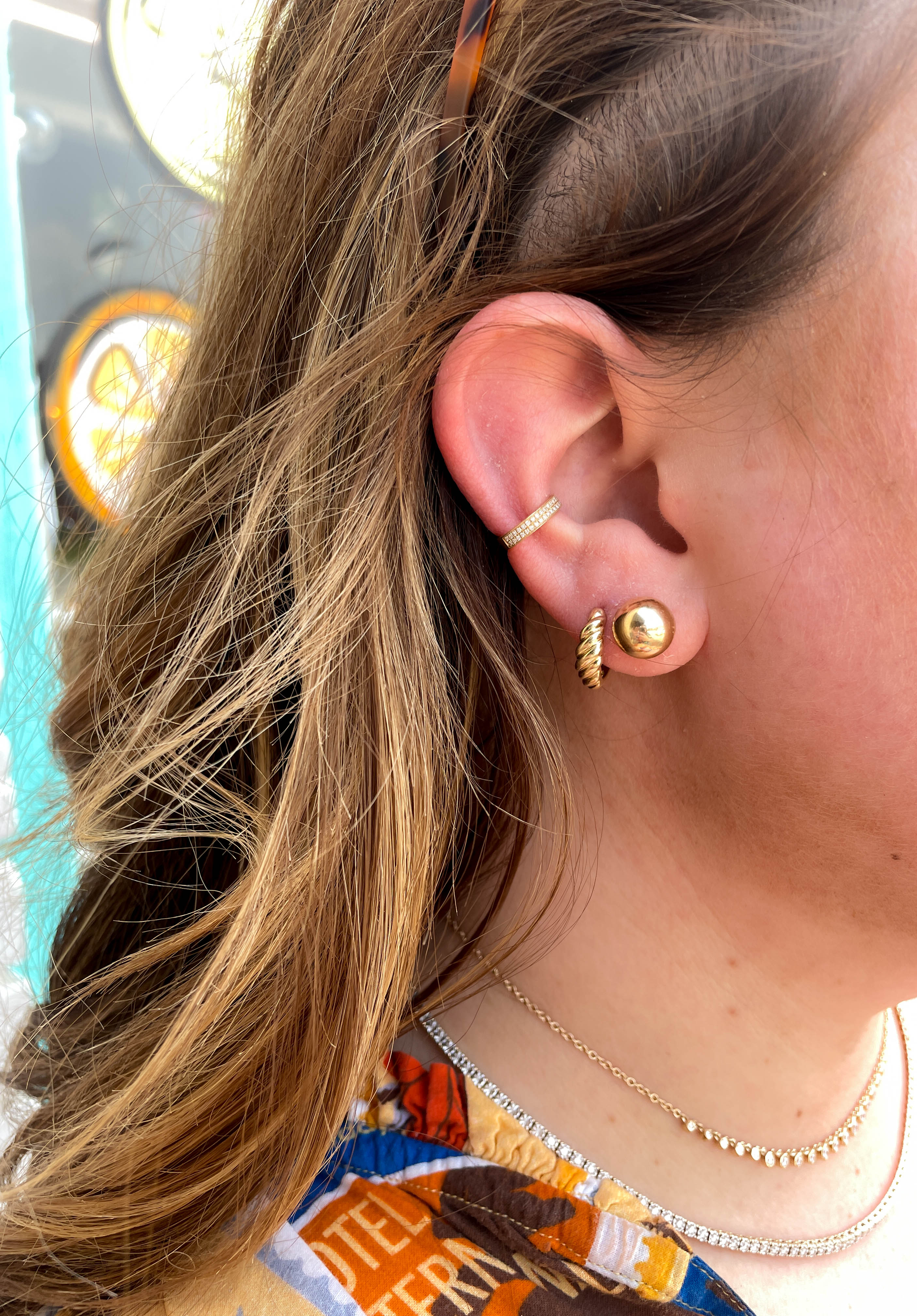 10MM Ball Studs in 14K Yellow Gold