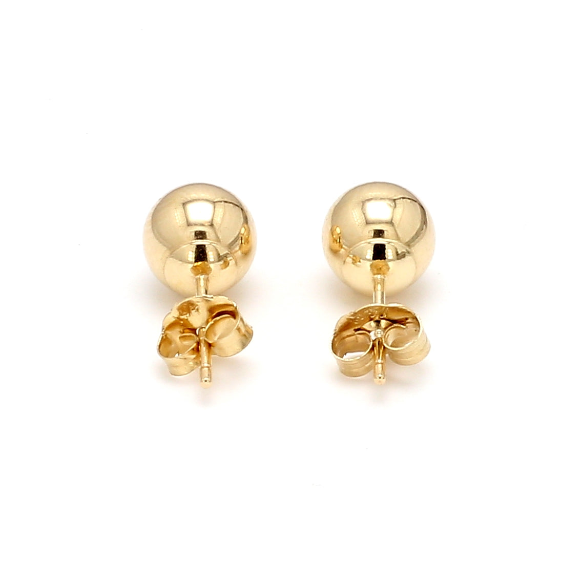 10MM Ball Studs in 14K Yellow Gold