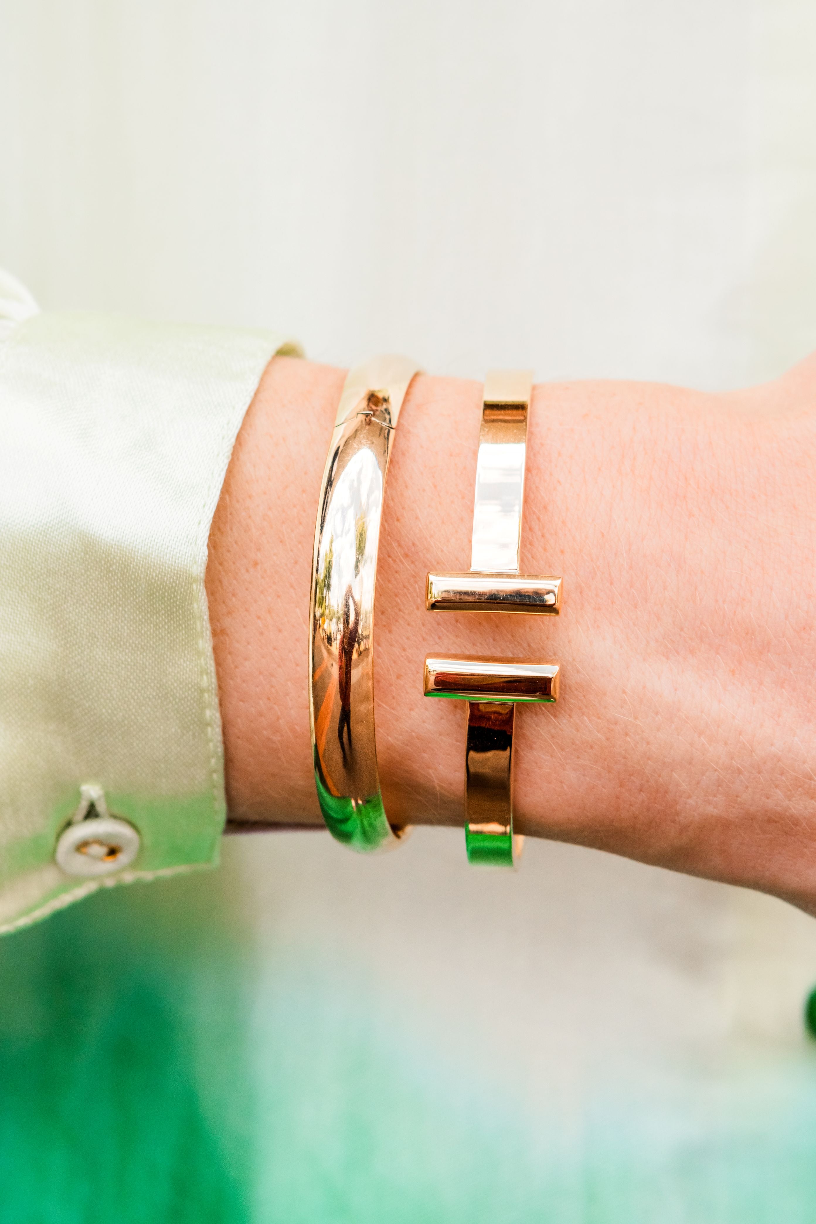 T-Bar Cuff Bracelet in 14K Yellow Gold
