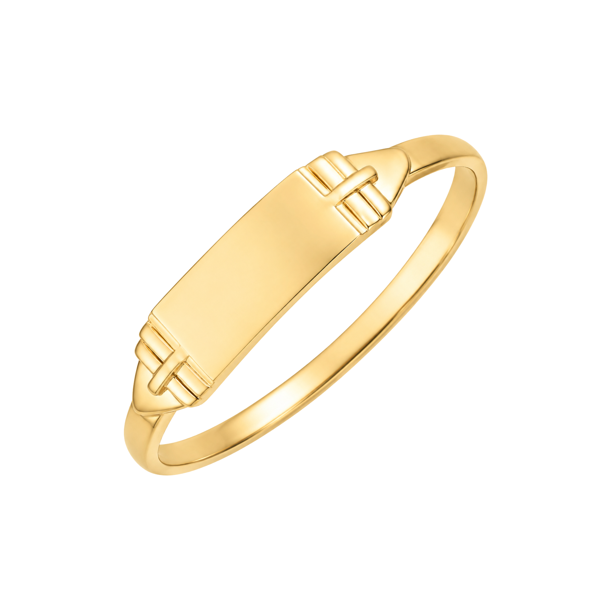 Children's Rectangle Ring in 14K Yellow Gold, Size 4
