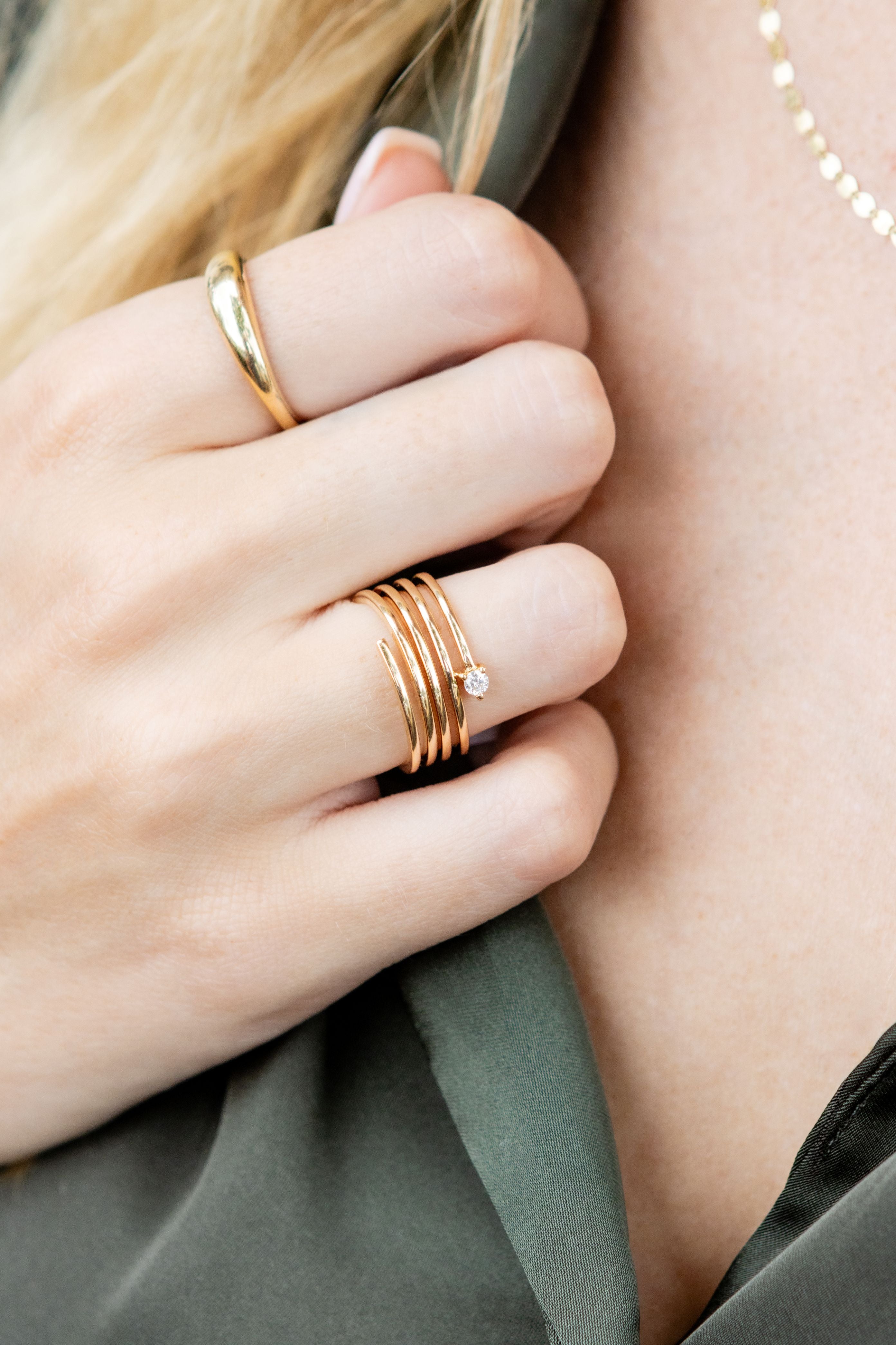 Dome Ring in 14K Yellow Gold, Size 5