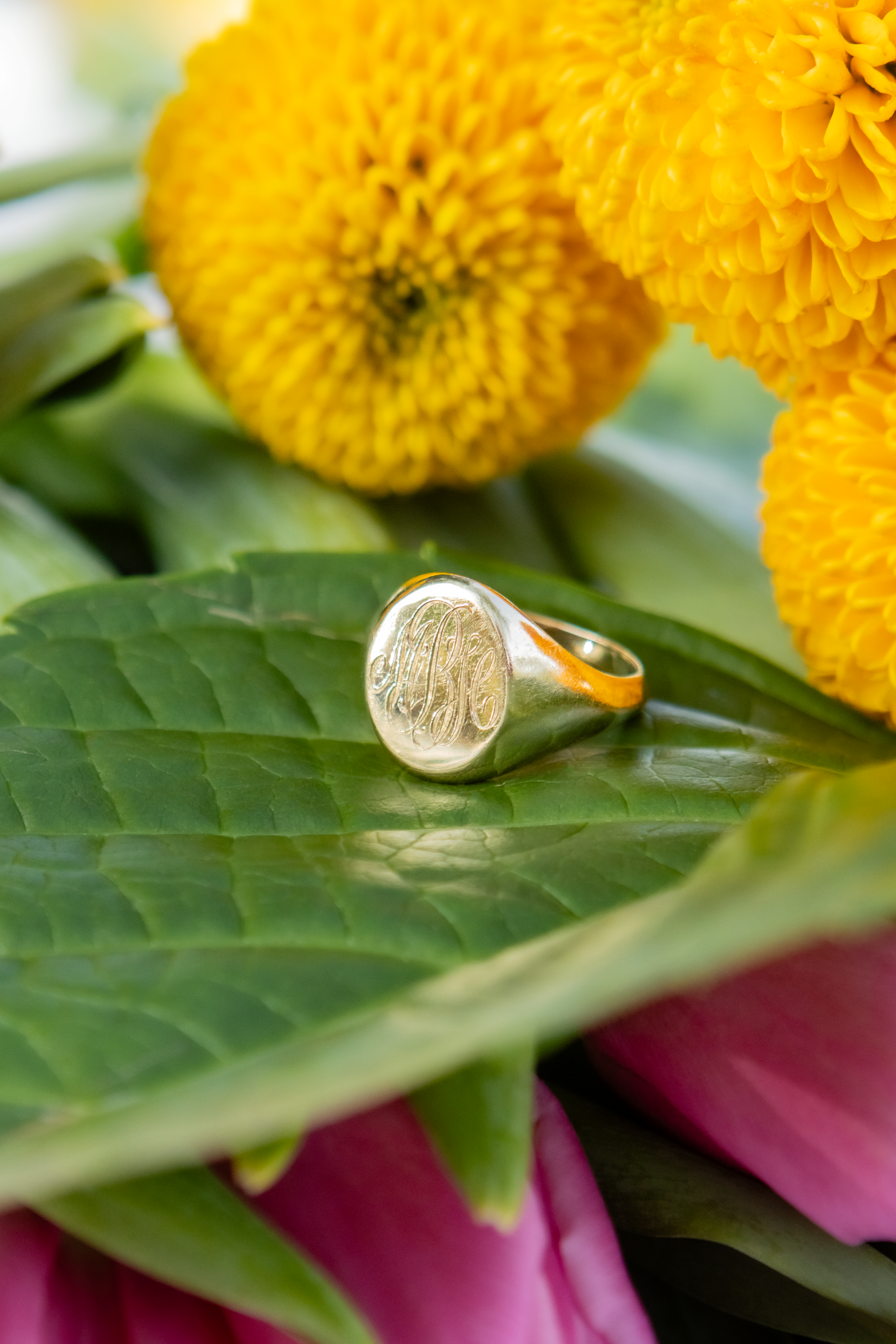 World's Most Perfect Signet Ring in 14K Yellow Gold, Size 4