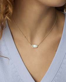 Kendra Scott Elisa Necklace in Light Blue Illusion