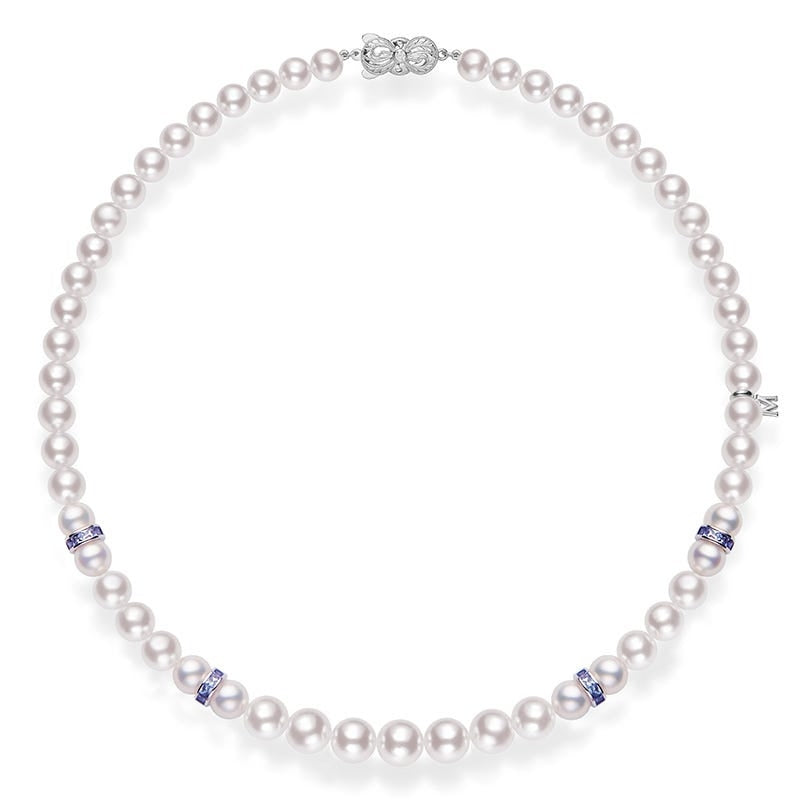 Mikimoto Ocean Akoya Cultured and Necklace in White Gold