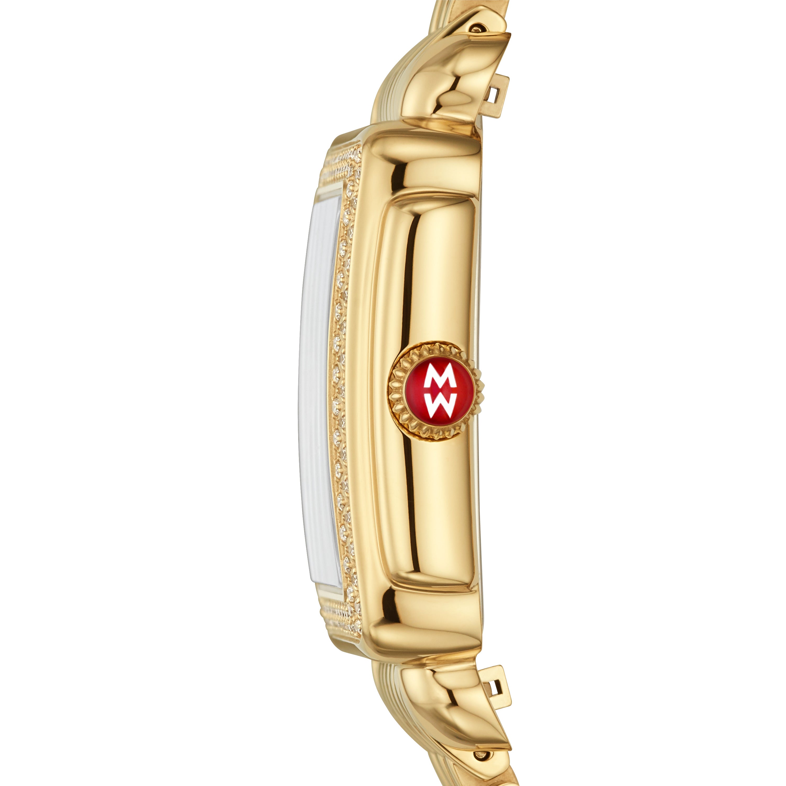 Michele Deco Madison Mid 18K Gold-Plated Diamond Watch