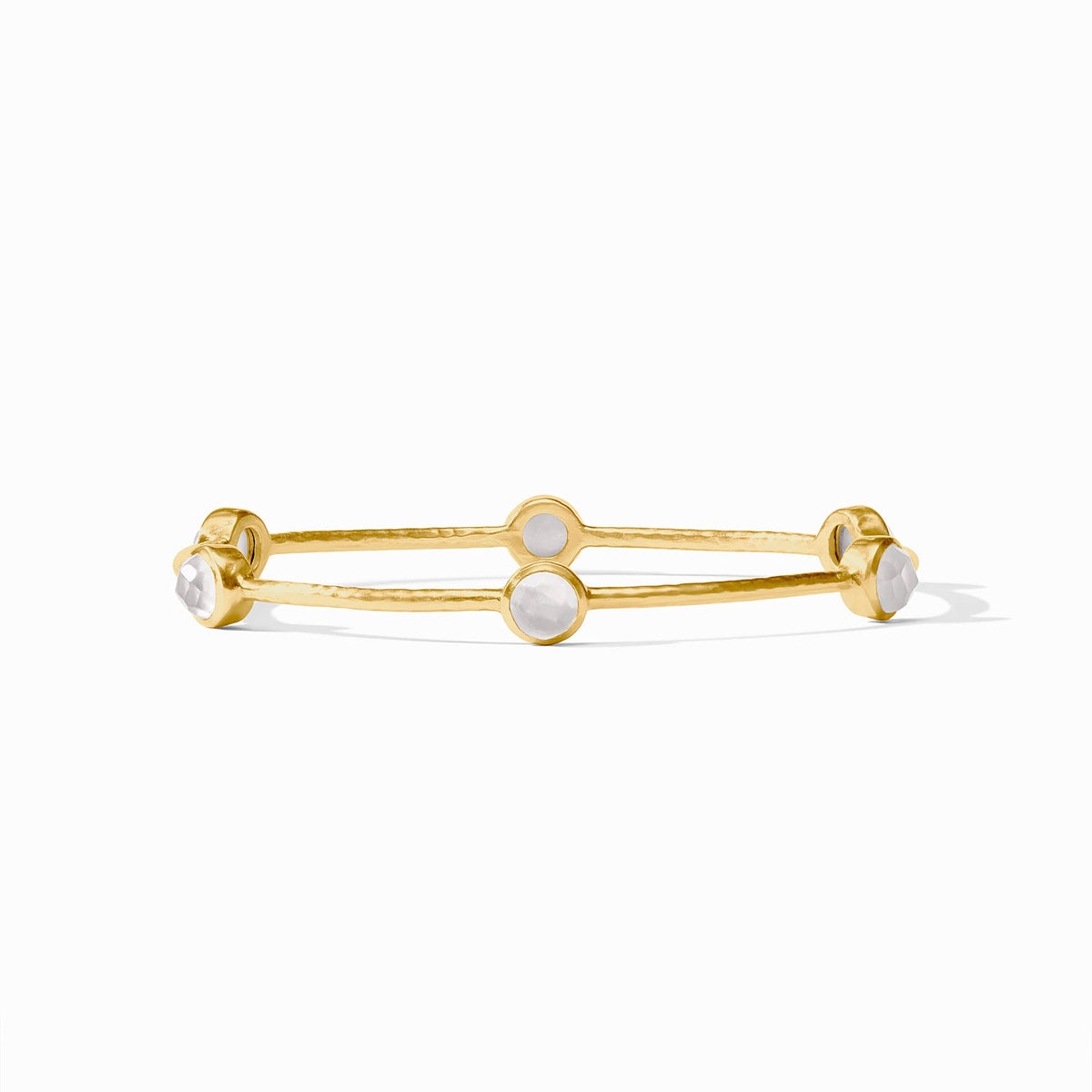Julie Vos Milano Luxe Bangle in Iridescent Clear Crystal