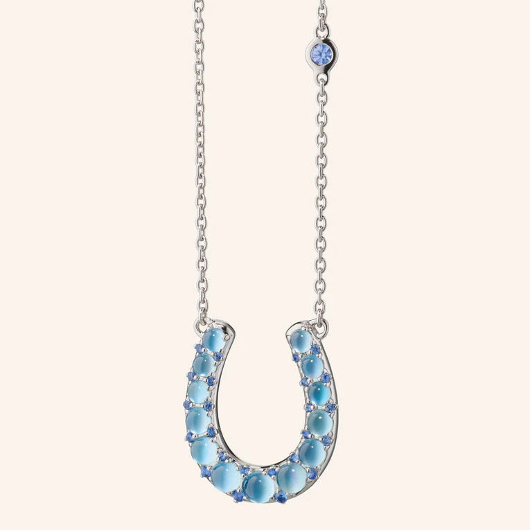 Monica Rich Kosann Luck Horseshoe Necklace in Sterling Silver, 18" Length