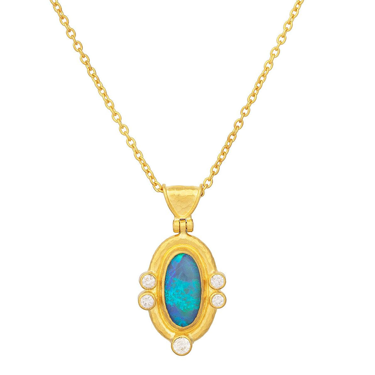 Gurhan Muse Opal Pendant Necklace in 24K Yellow Gold