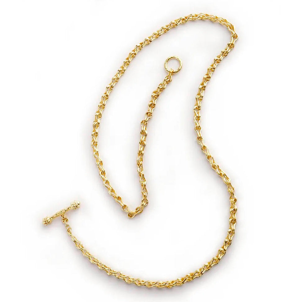 Elizabeth Locke Giulia Link Necklace in Yellow Gold
