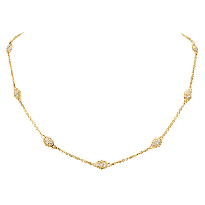 Gumuchian Secret Garden Station Necklace in 18K Yellow Gold