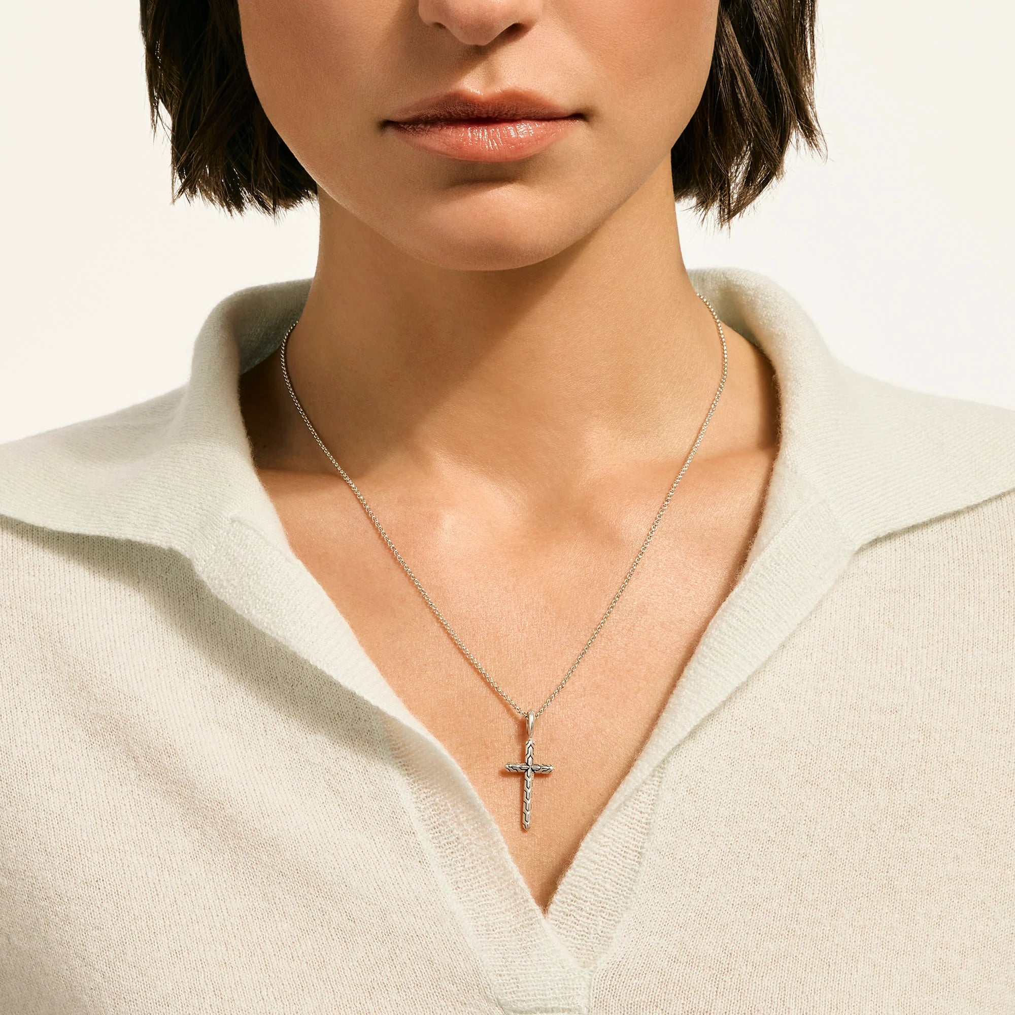 John Hardy Cross Essential Necklace in Sterling Silver
